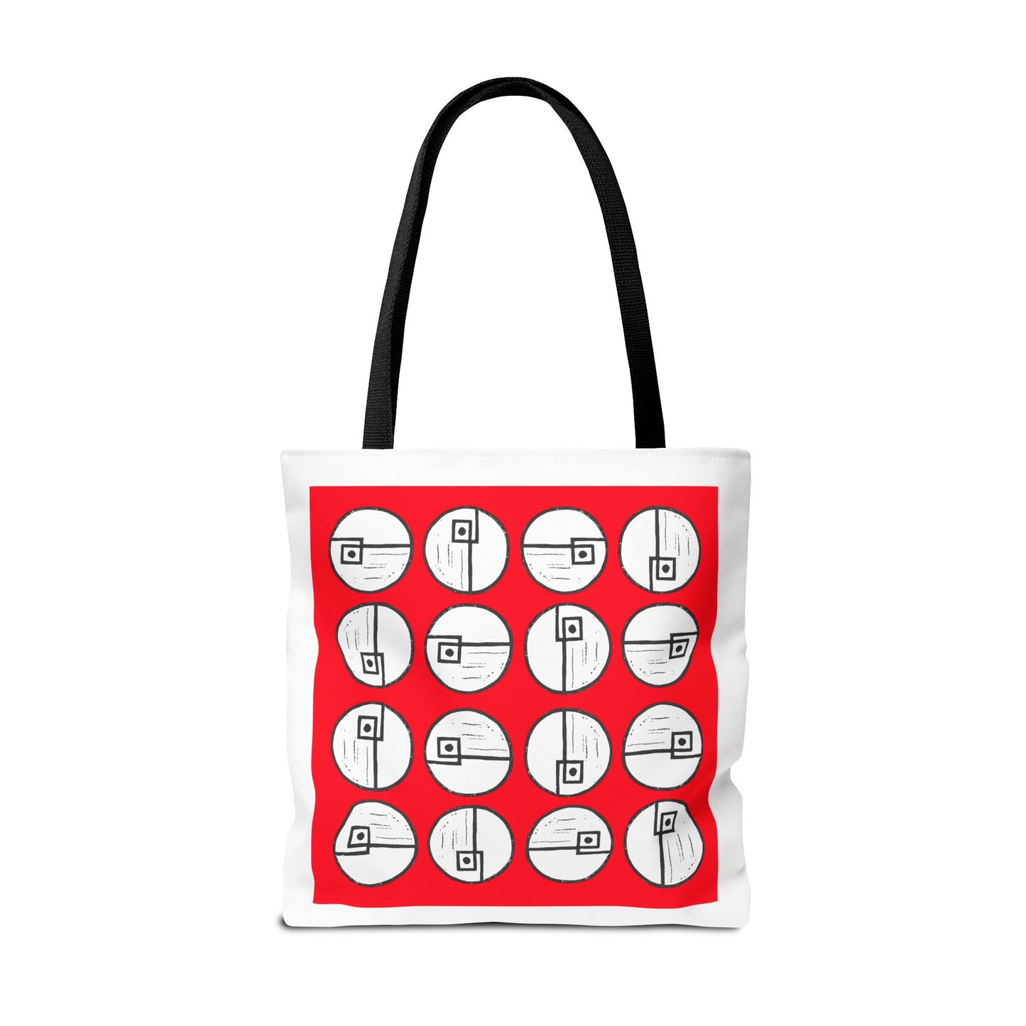 Rotating Rectangle Red Tote Bag - InkLovePrint