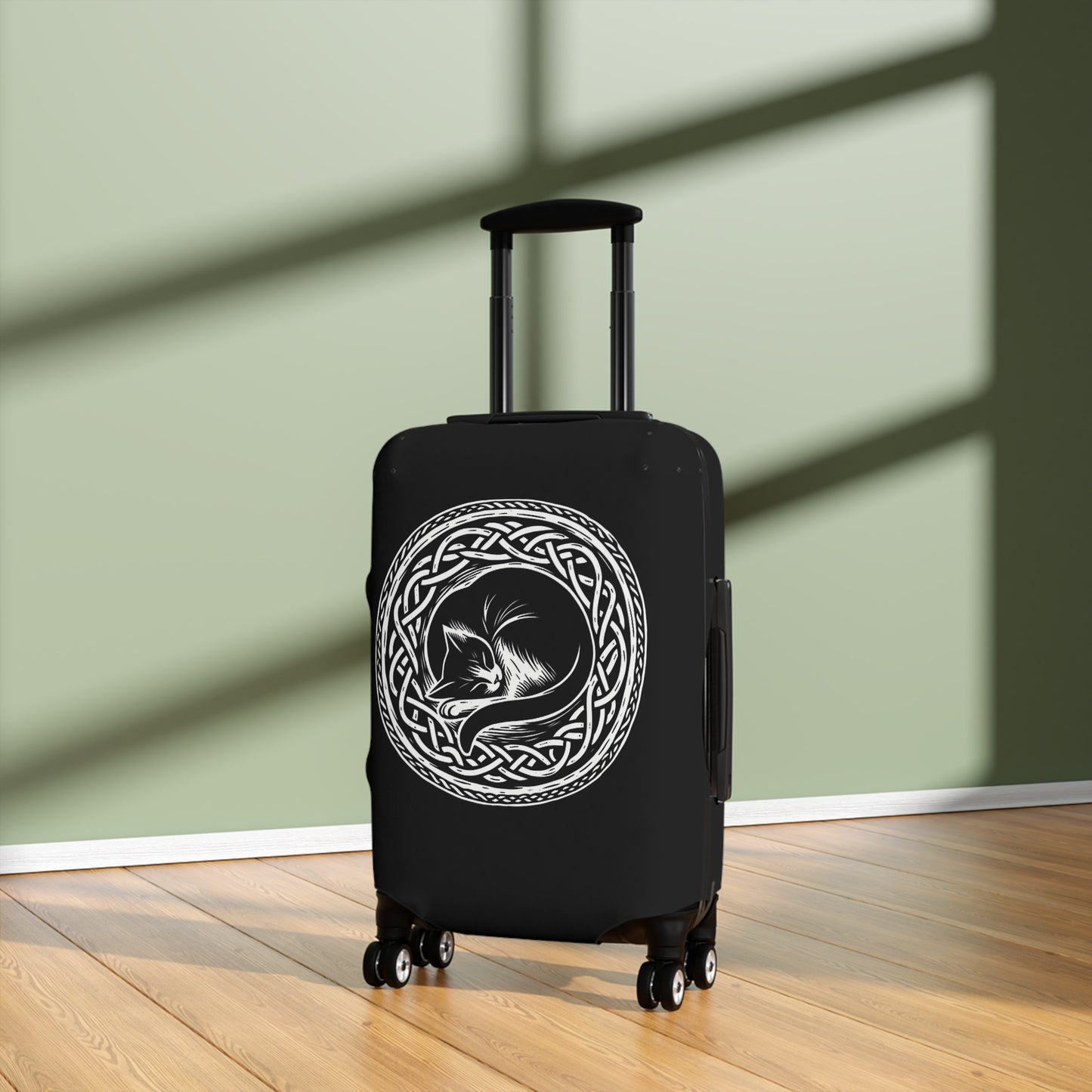 Celtic Cat Luggage Cover - InkLovePrint