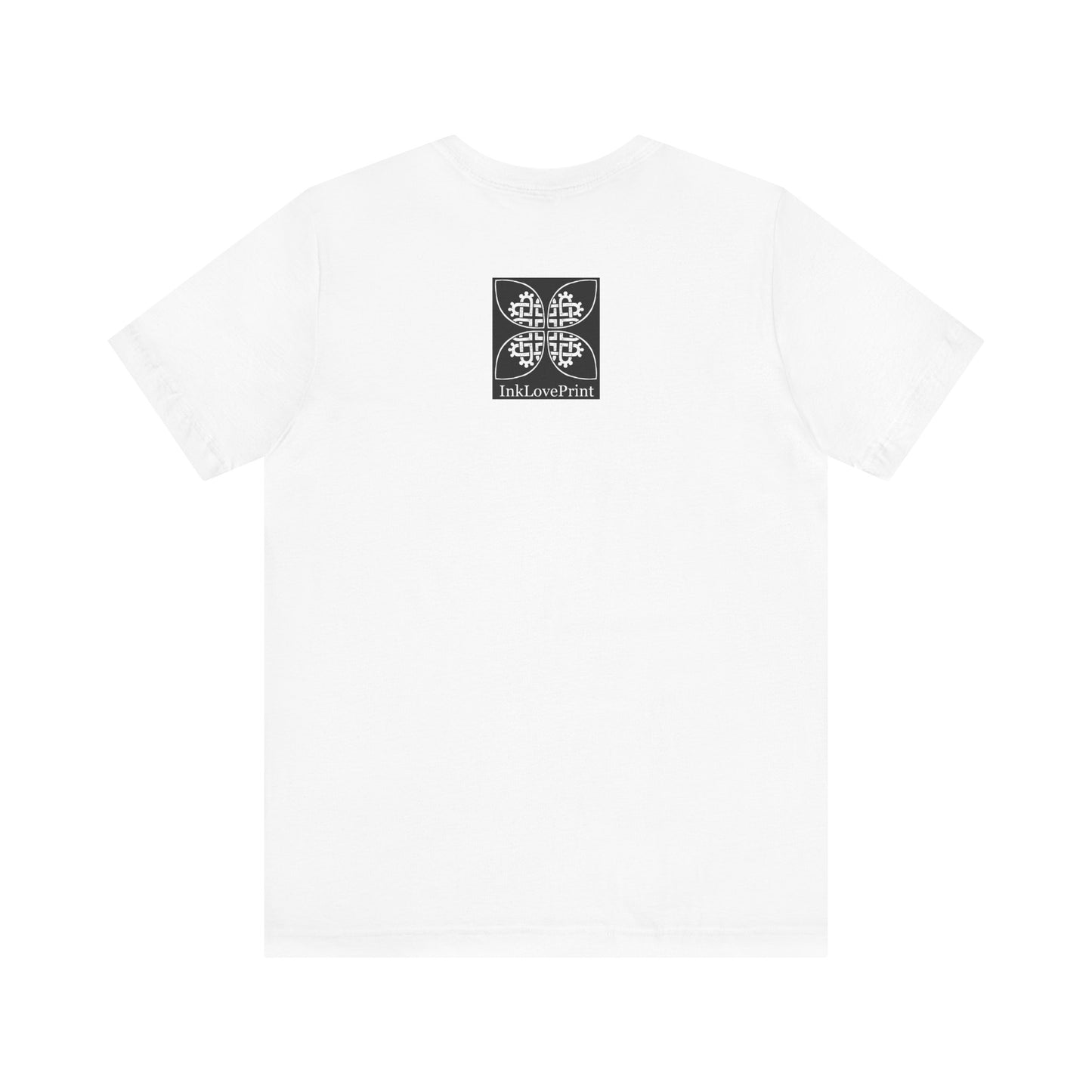 Celtic Heart Motif White Design T-Shirt - InkLovePrint