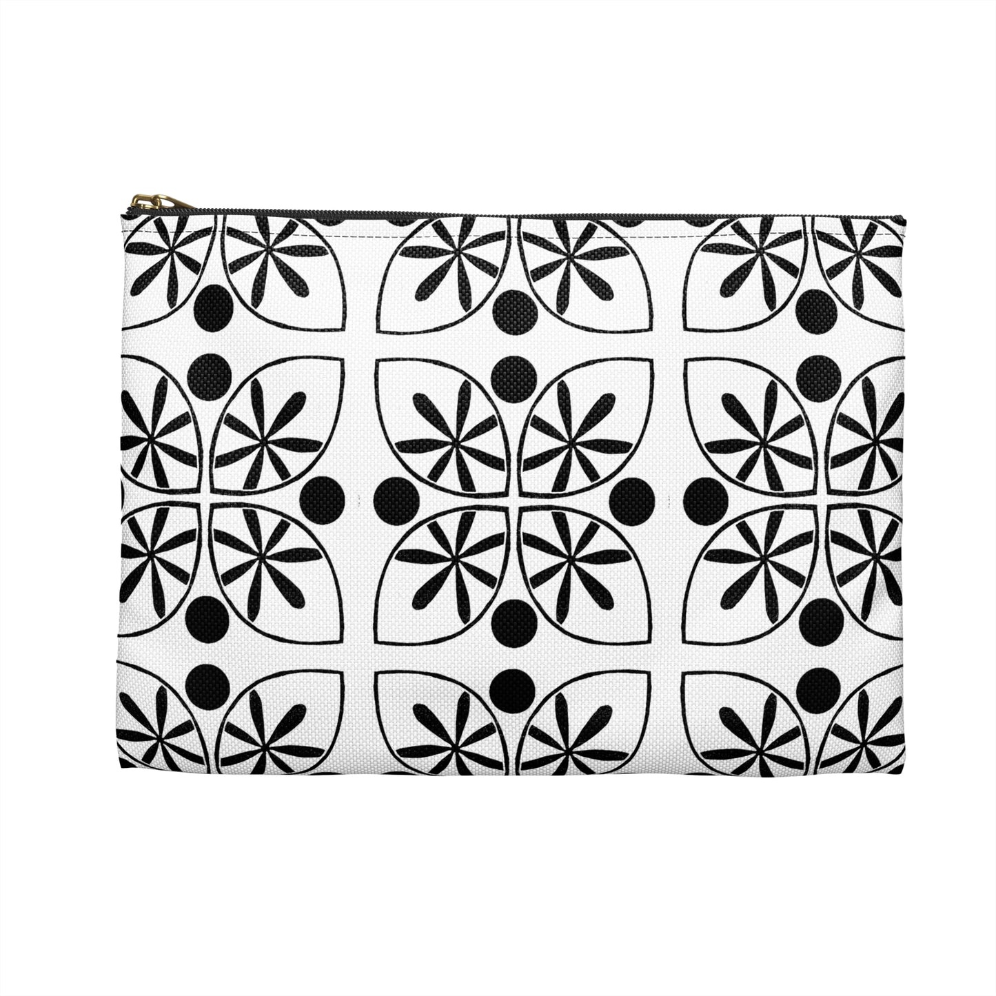 Black Flower Accessory Bag - InkLovePrint