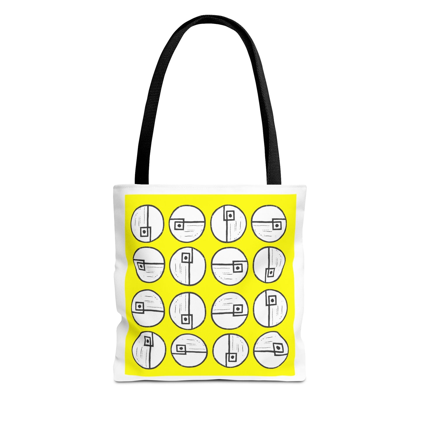Rotating Rectangle Yellow Tote Bag - InkLovePrint