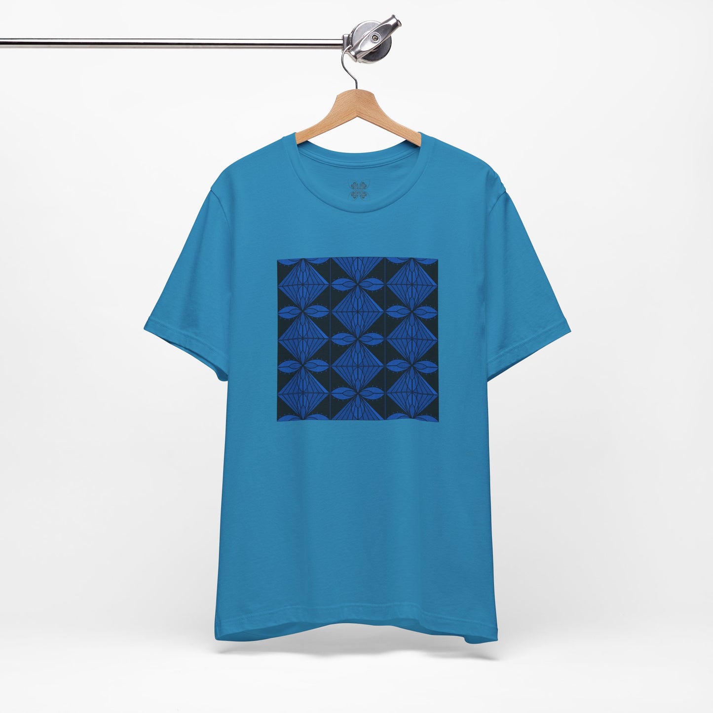 Geometric Blue Unisex T-Shirt - InkLovePrint