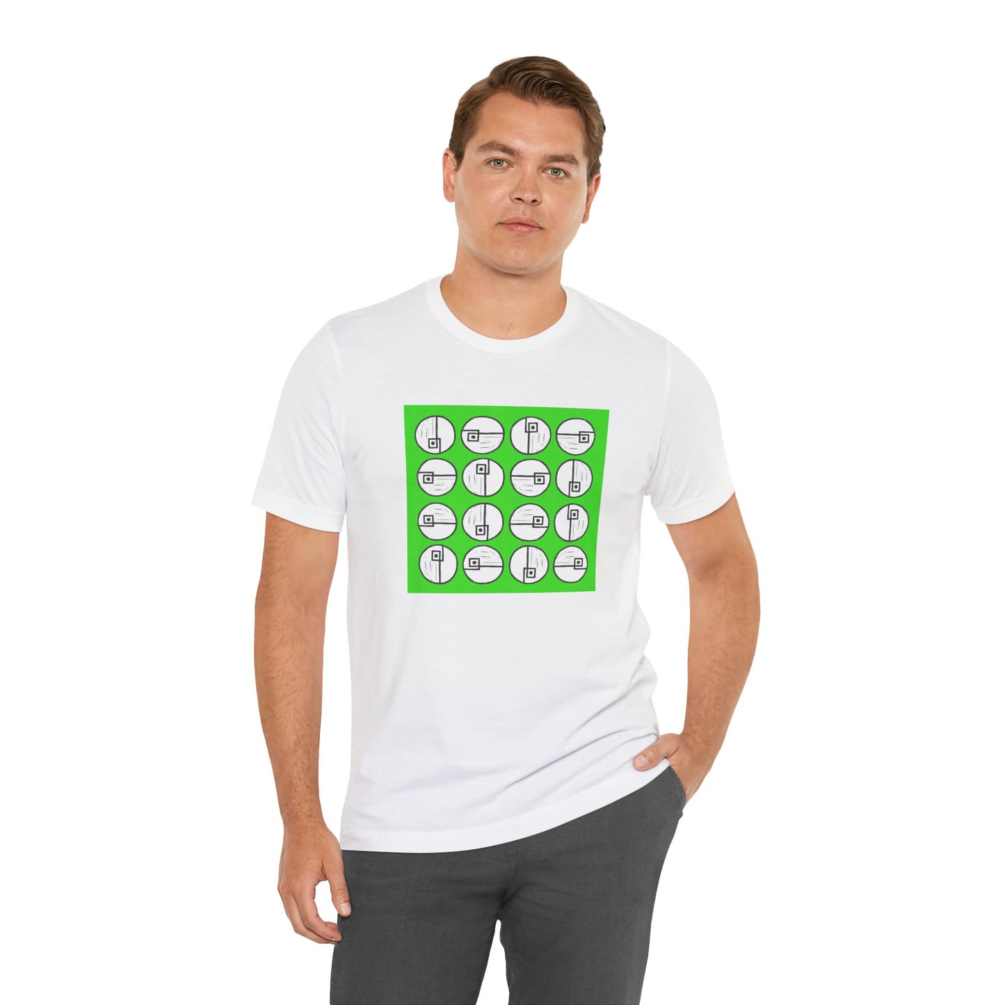 Rotating Rectangle on Green - InkLovePrint