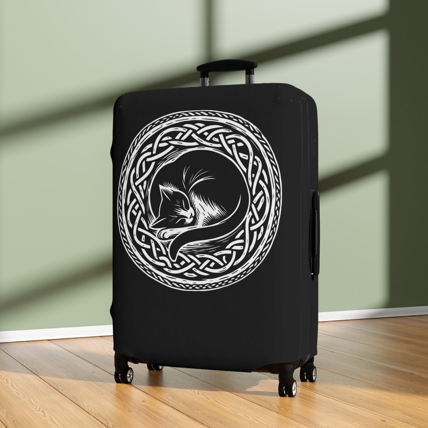 Celtic Cat Luggage Cover - InkLovePrint