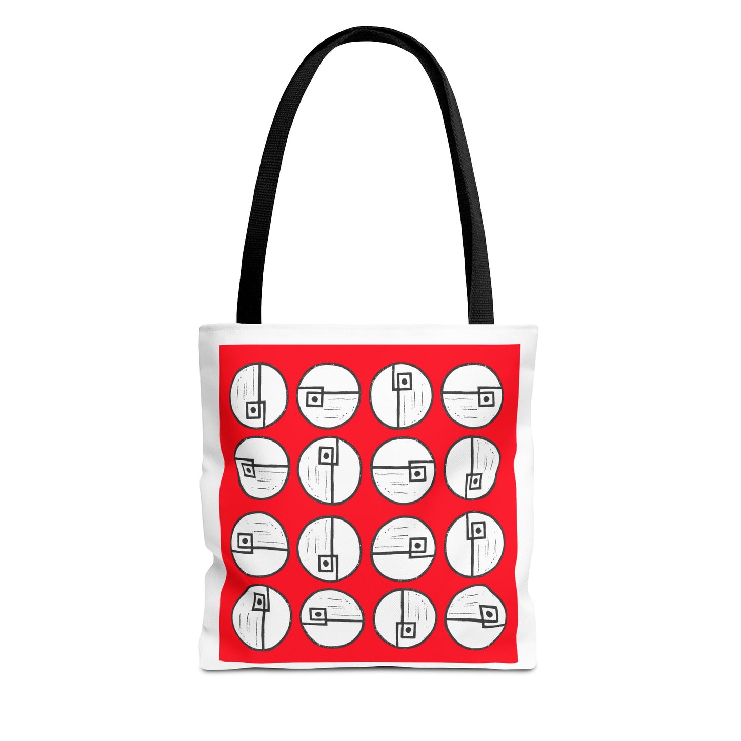 Rotating Rectangle Red Tote Bag - InkLovePrint