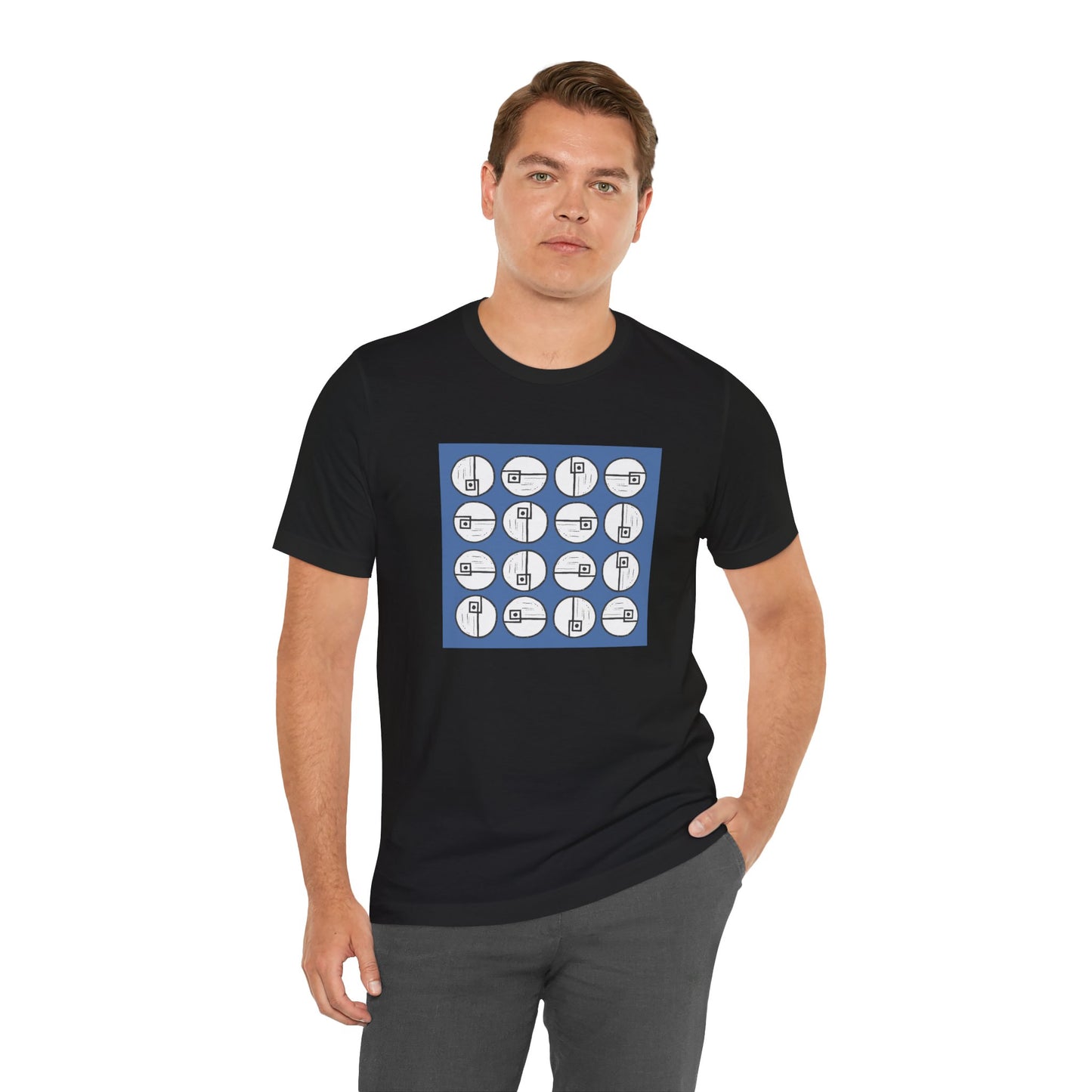Rotating Rectangle on Blue - InkLovePrint