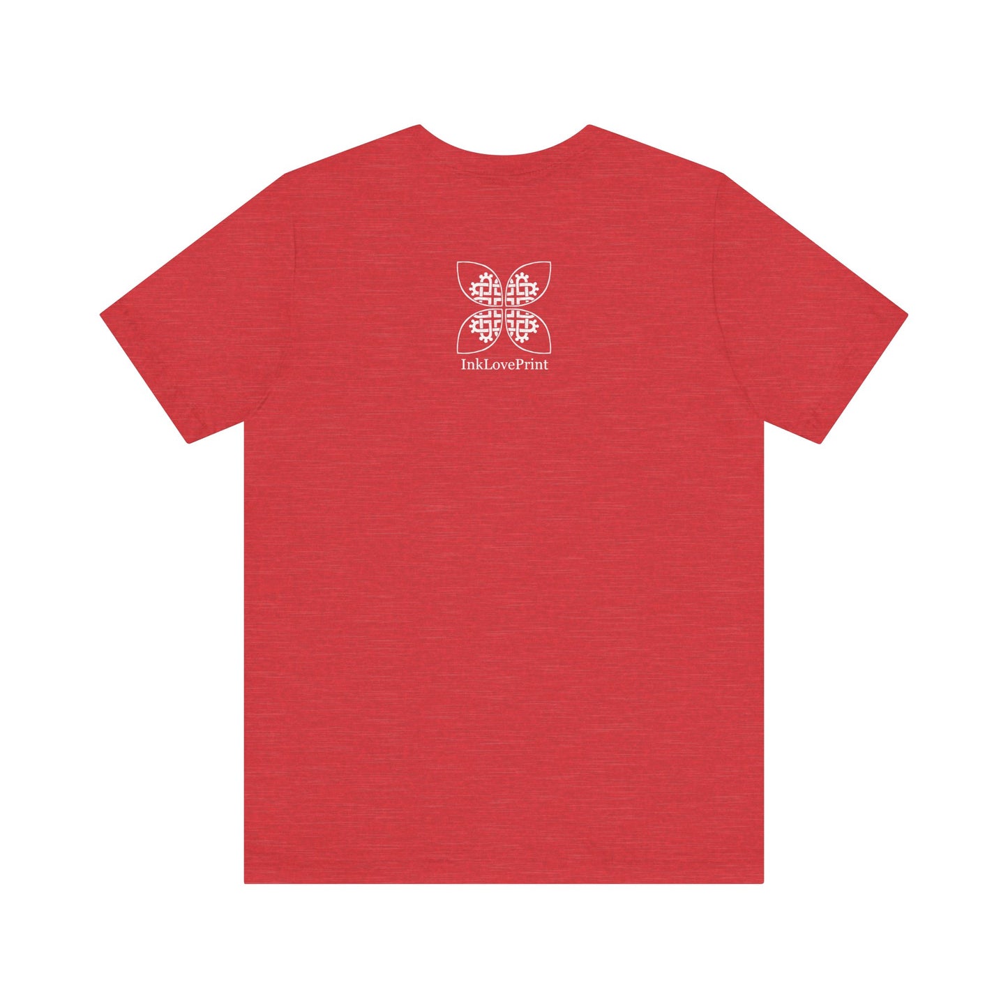 Celtic Heart Motif White Design T-Shirt - InkLovePrint