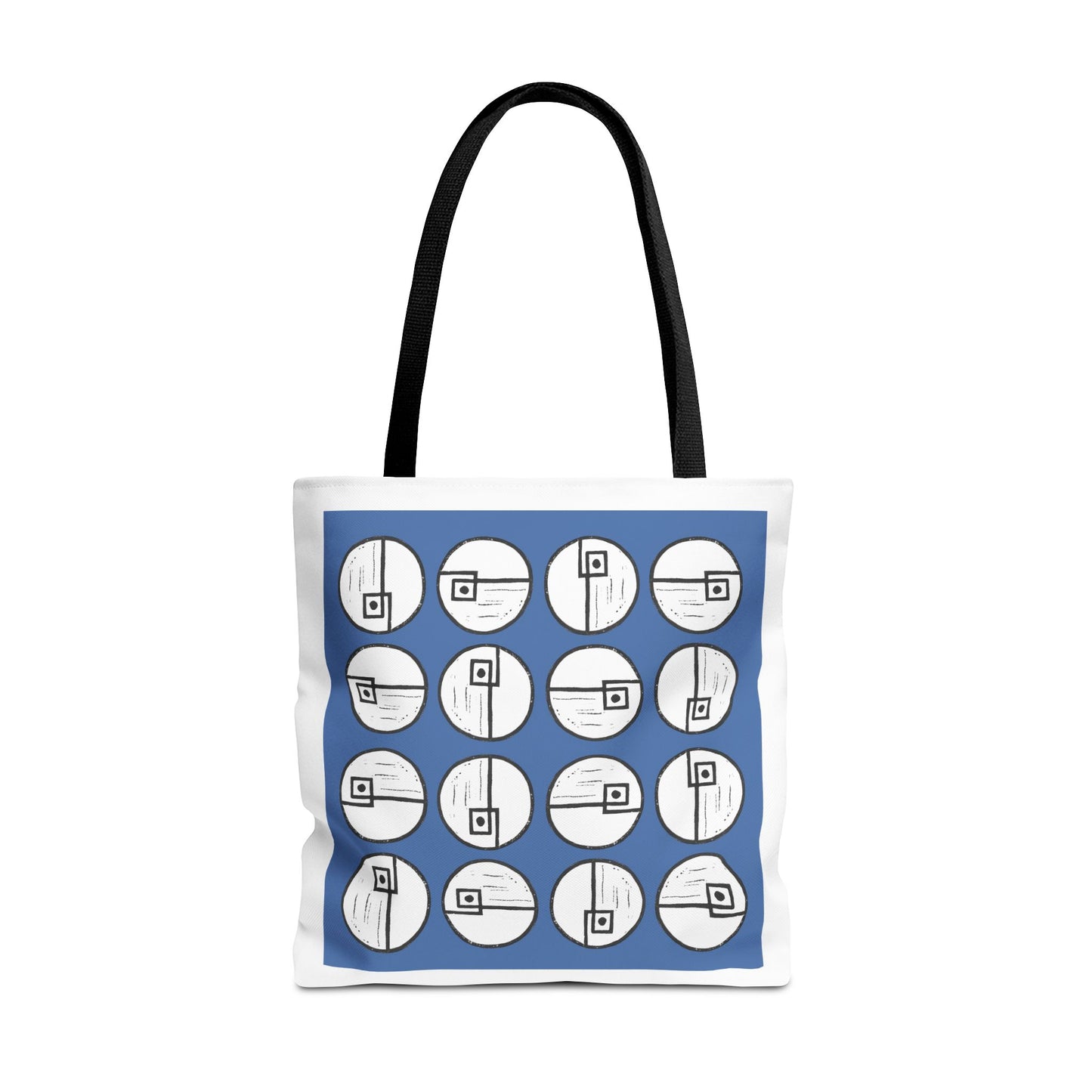 Rotating Rectangle Blue Tote Bag - InkLovePrint