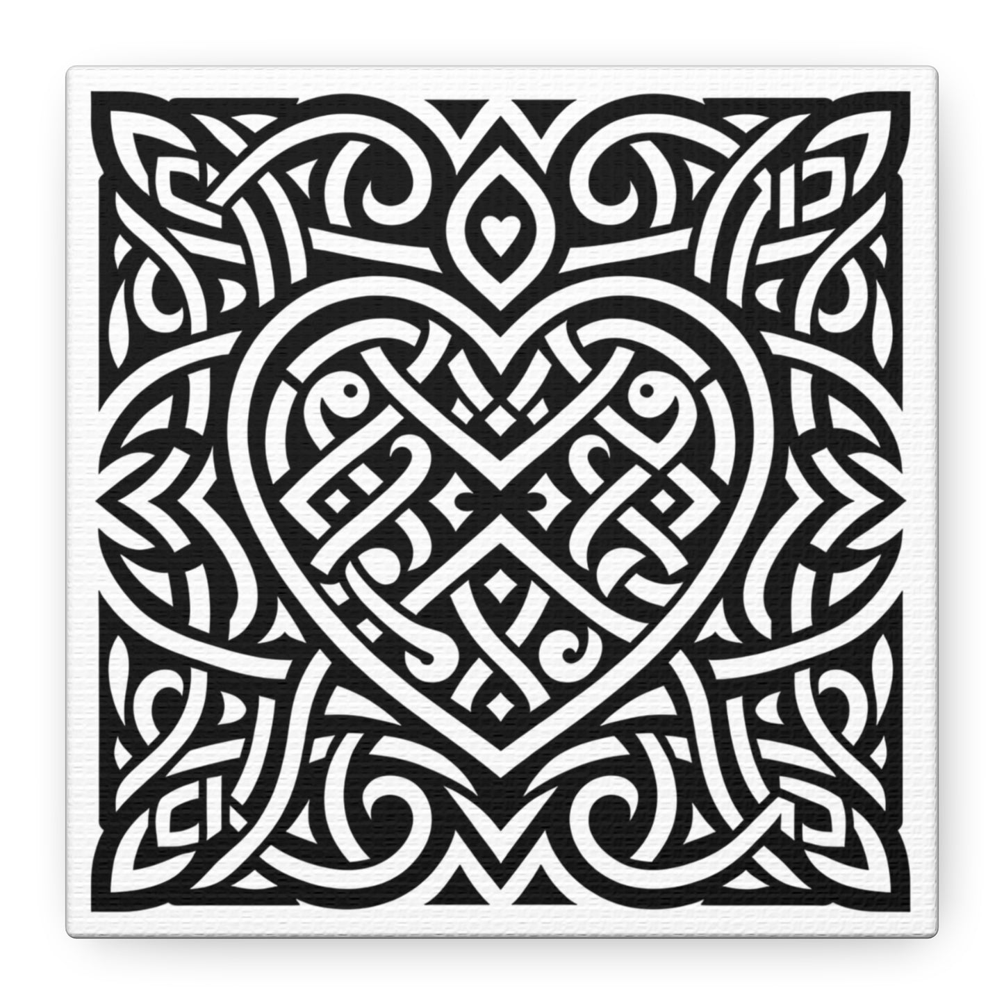 Framed Celtic Heart Artwork - Canvas - InkLovePrint