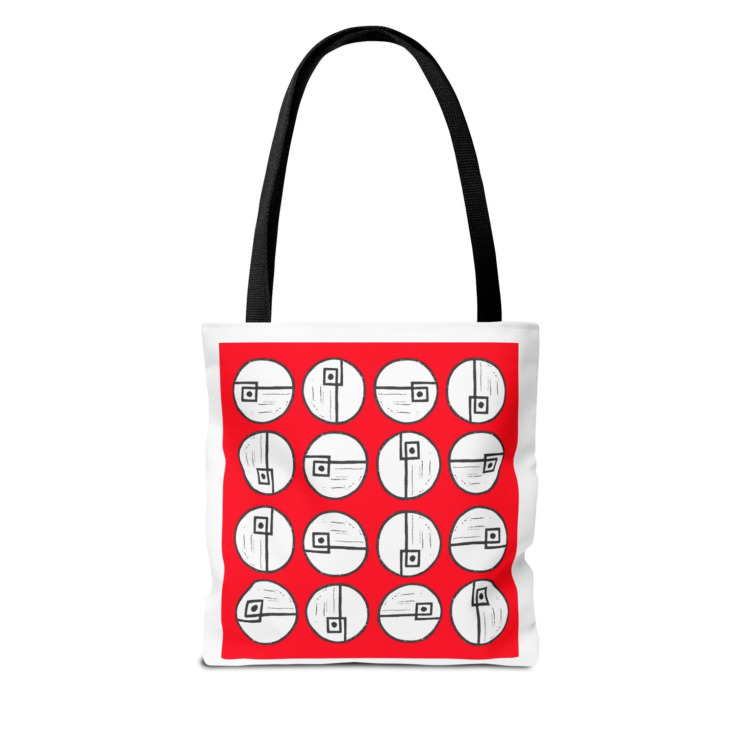 Rotating Rectangle Red Tote Bag - InkLovePrint