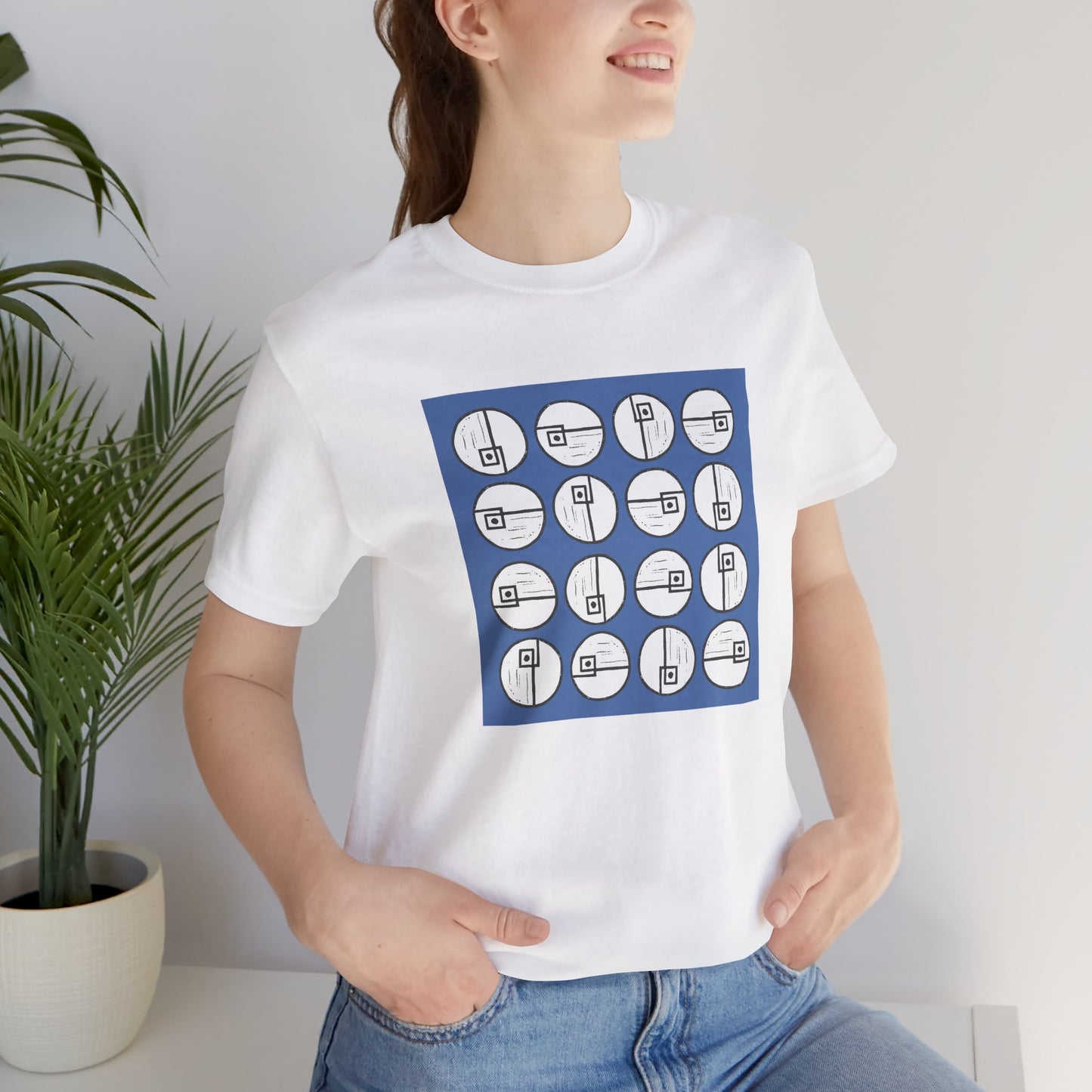 Rotating Rectangle on Blue - InkLovePrint