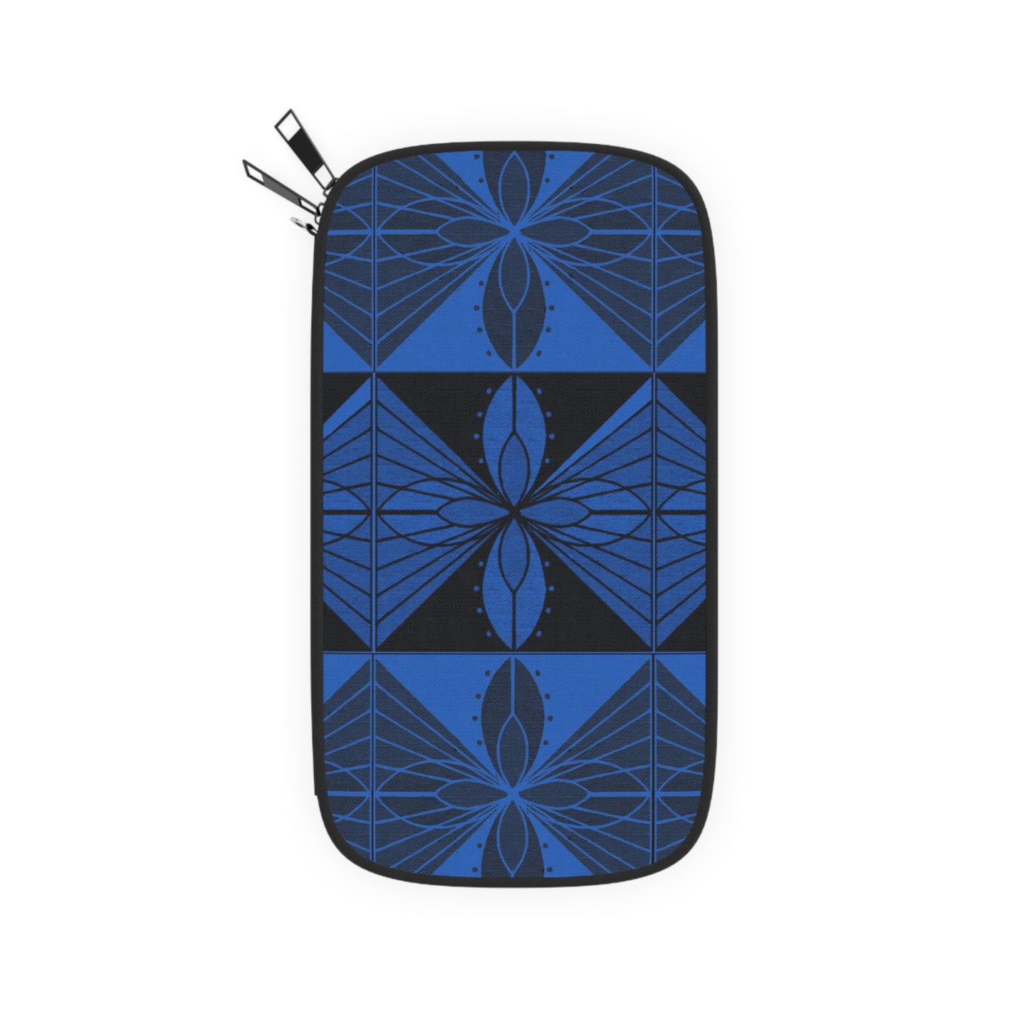 Geometric Blue 2 Passport Wallet - InkLovePrint