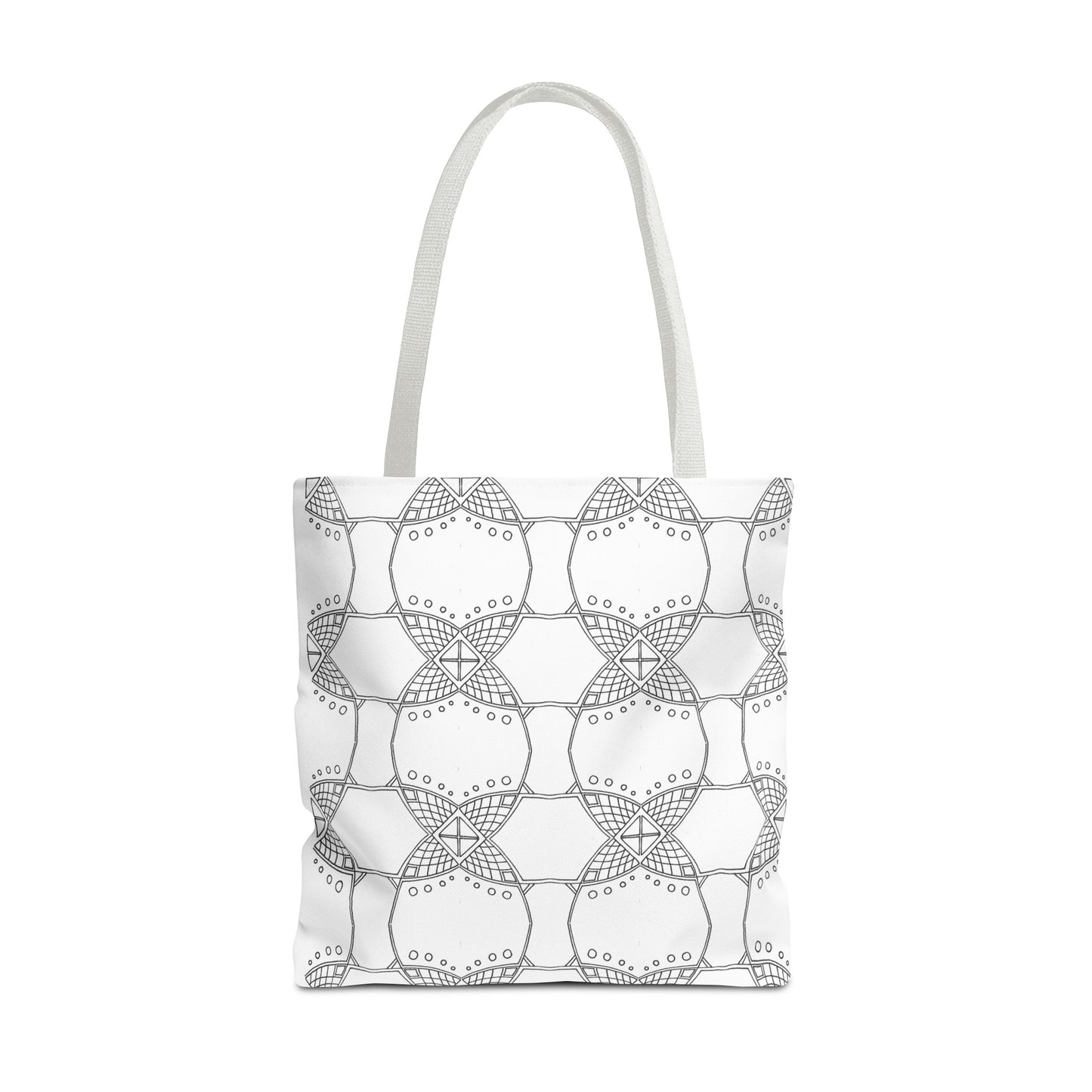 Grid Line Pattern Tote Bag - InkLovePrint