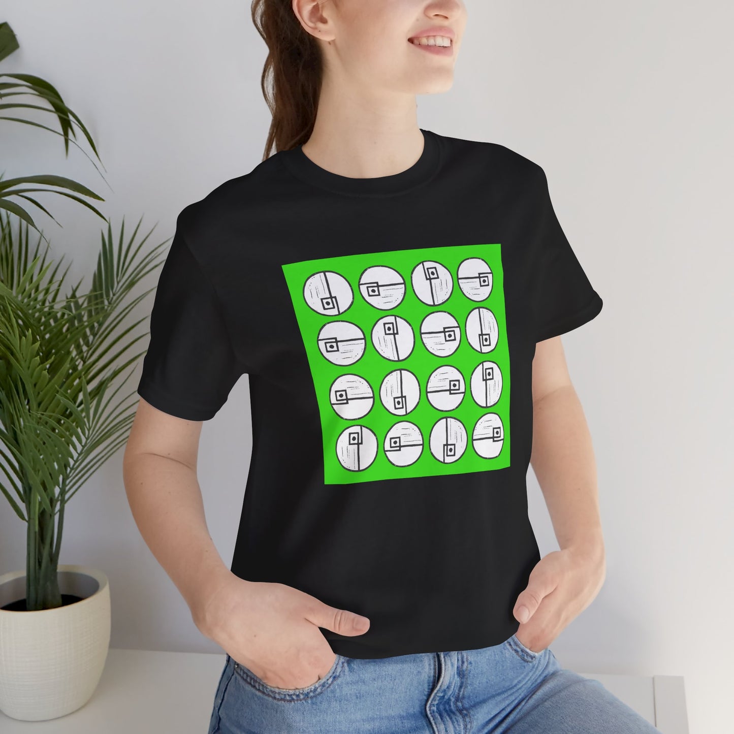 Rotating Rectangle on Green - InkLovePrint