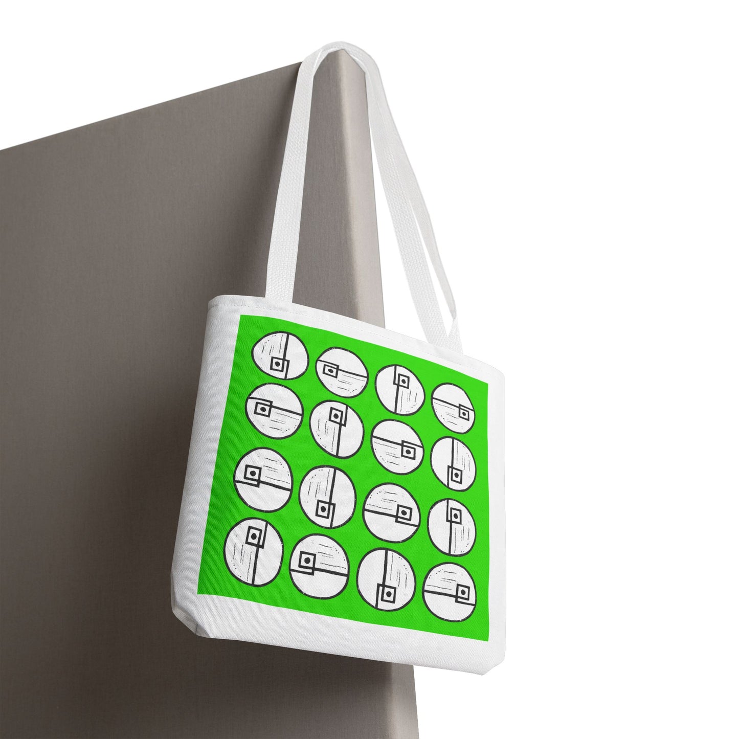 Rotating Rectangle Green Tote Bag - InkLovePrint