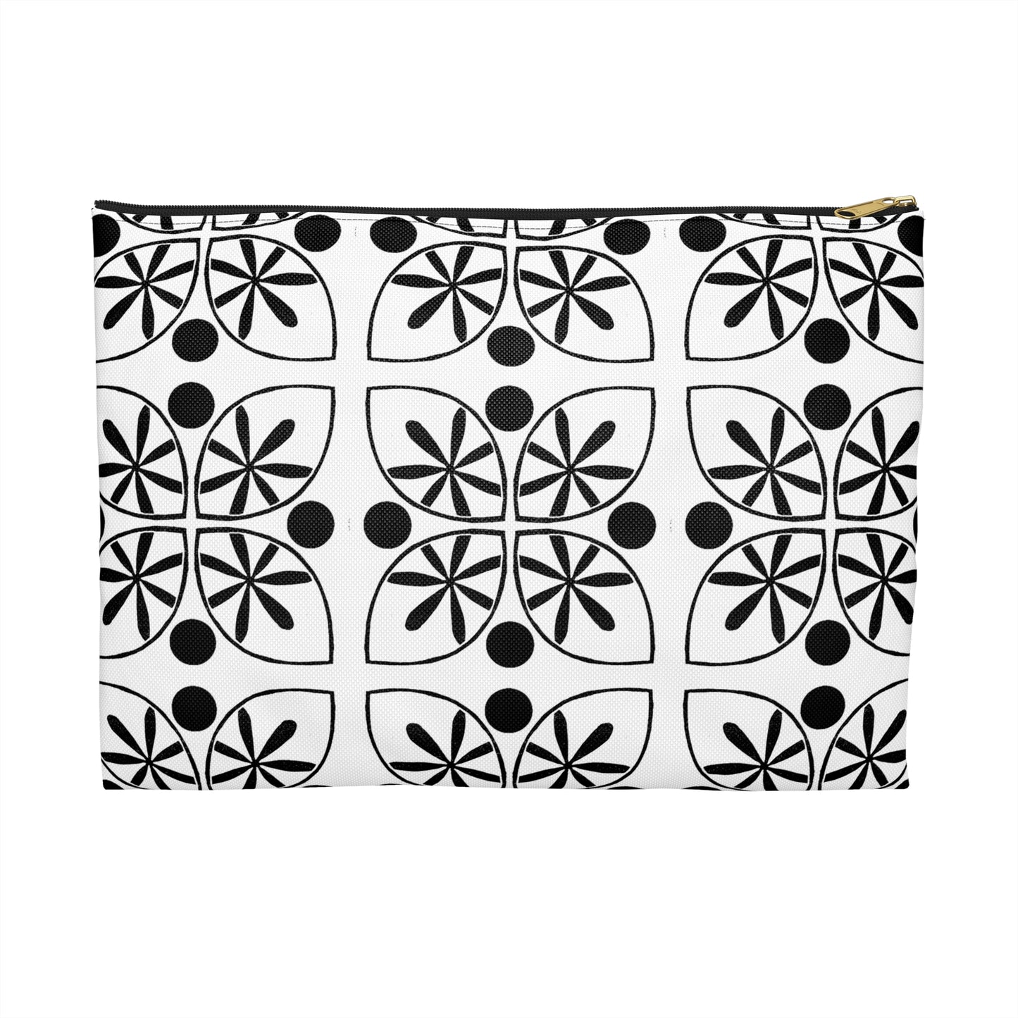Black Flower Accessory Bag - InkLovePrint