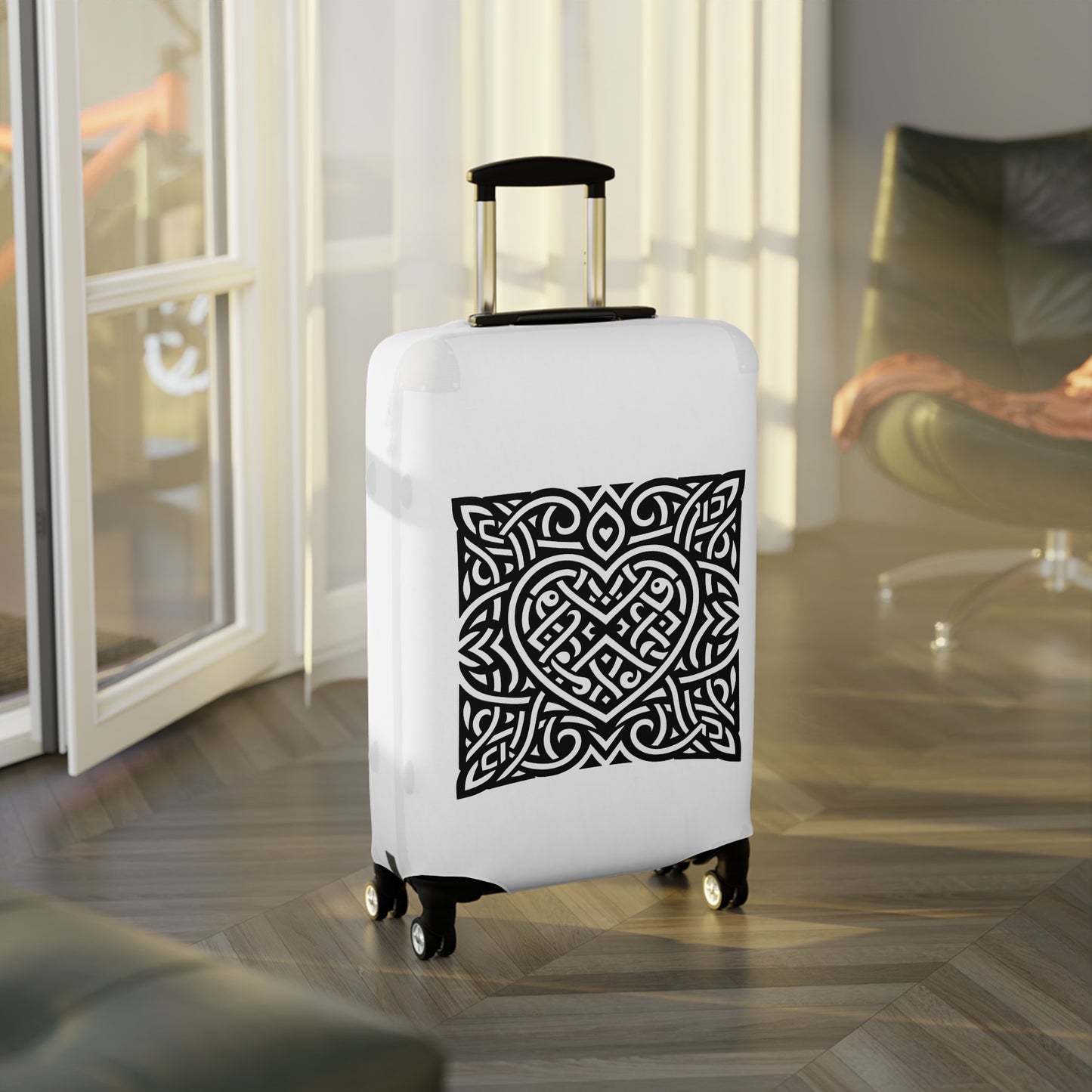 Framed Celtic Heart Luggage Cover - InkLovePrint