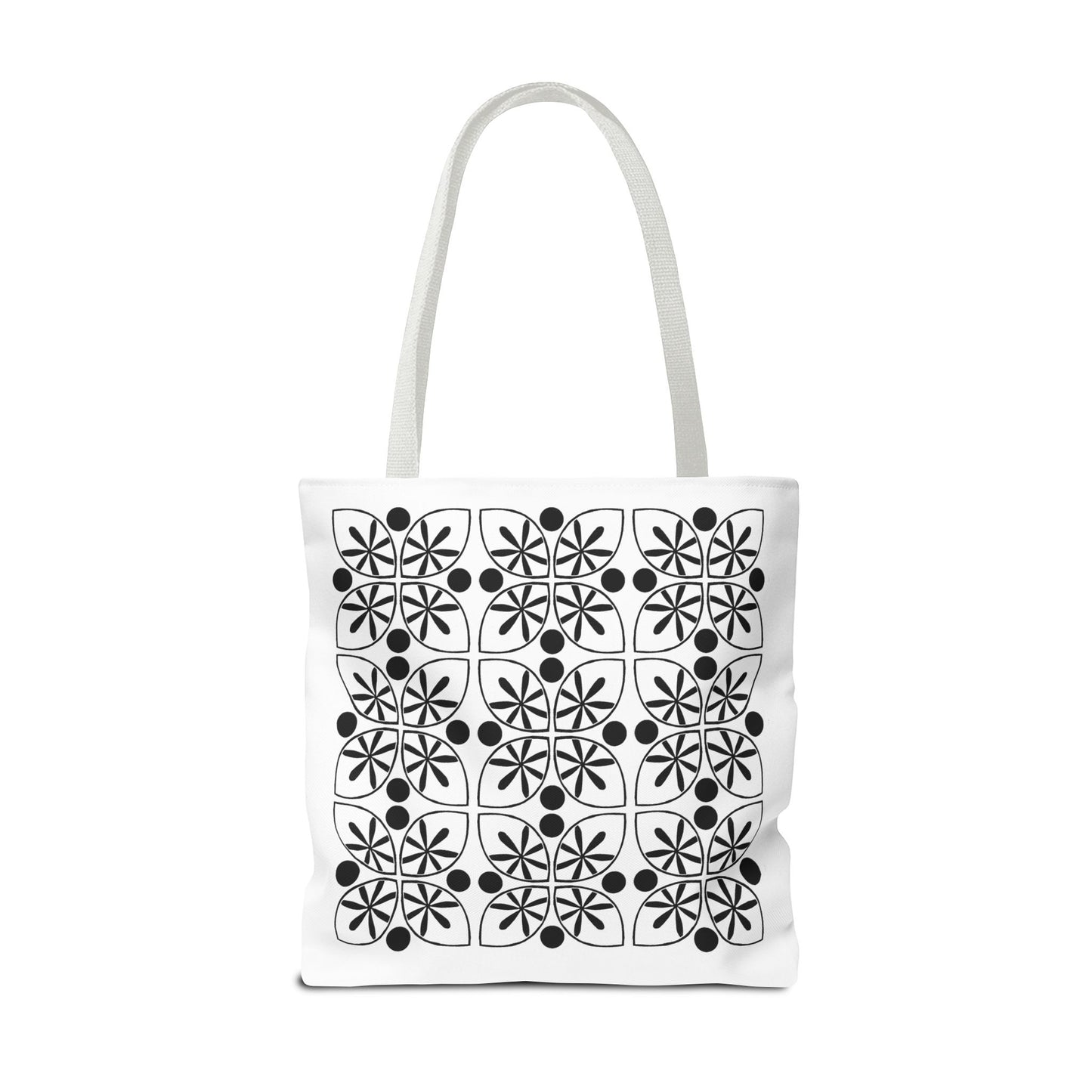 Black Flower Tote Bag - InkLovePrint