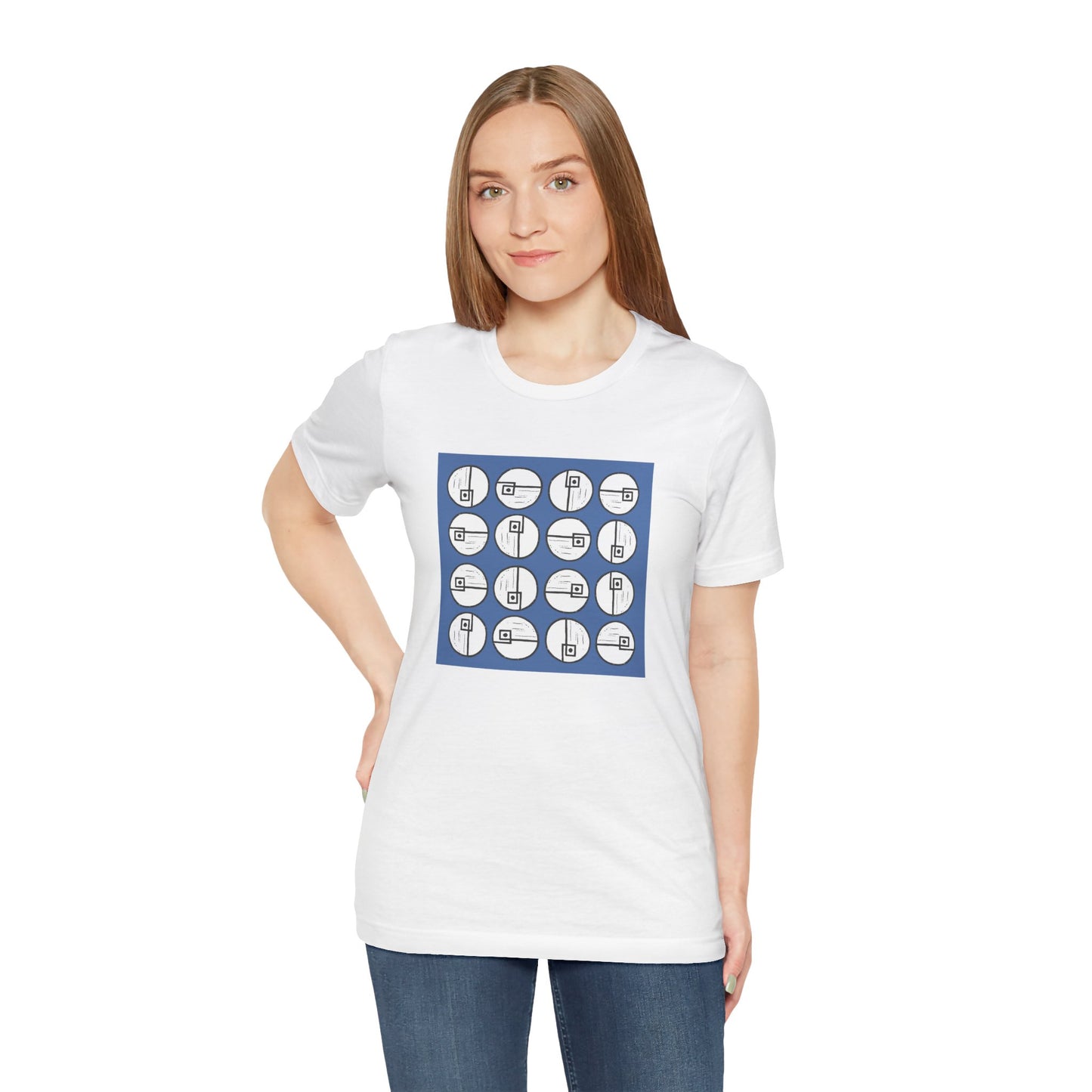 Rotating Rectangle on Blue - InkLovePrint