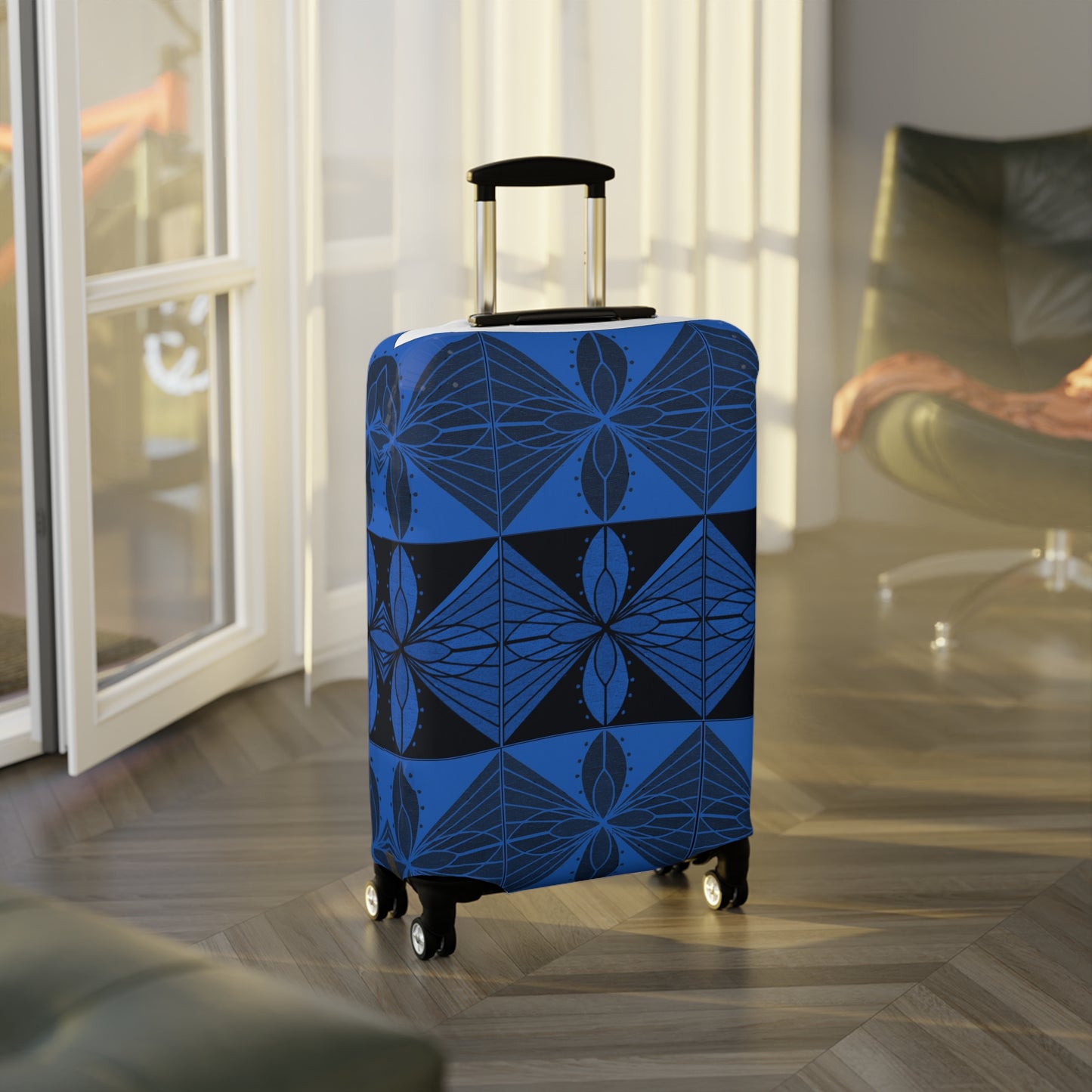 Geometric Blue 2 Luggage Cover - InkLovePrint