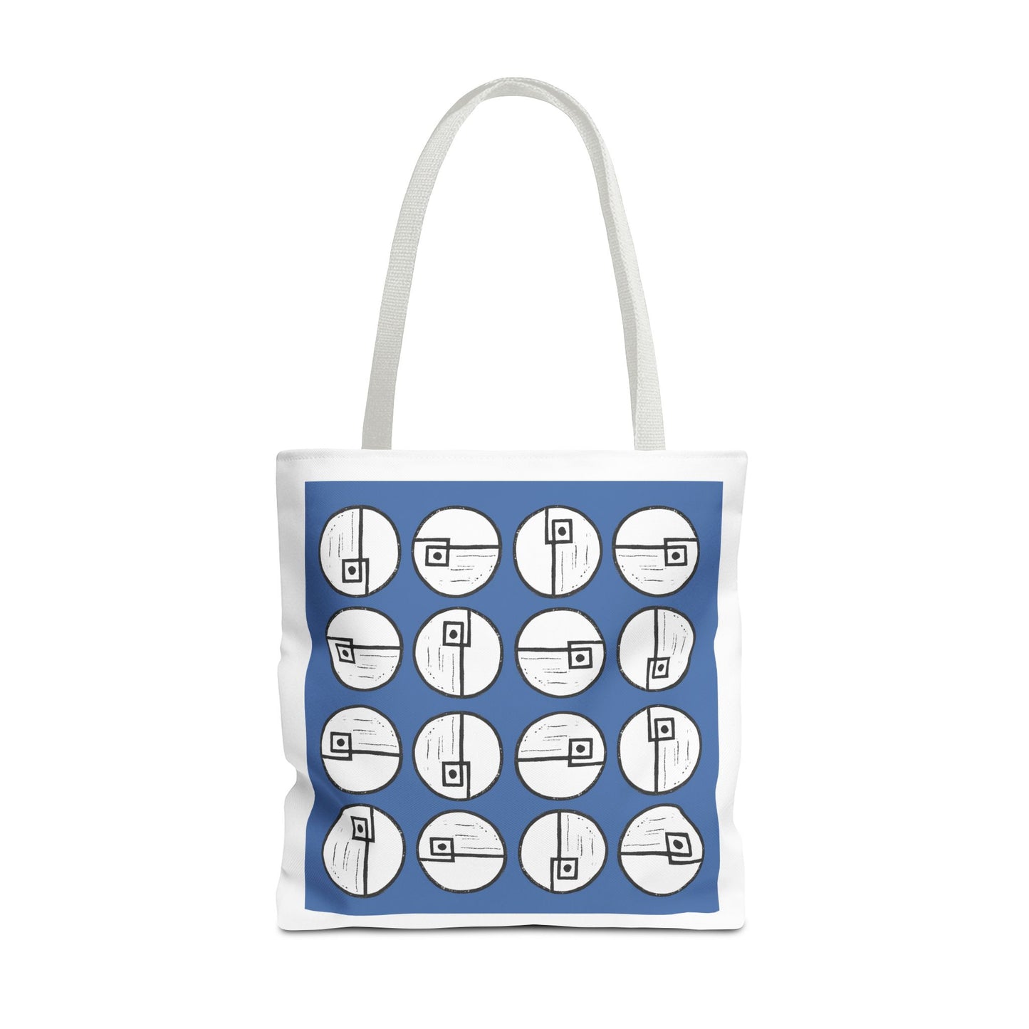 Rotating Rectangle Blue Tote Bag - InkLovePrint