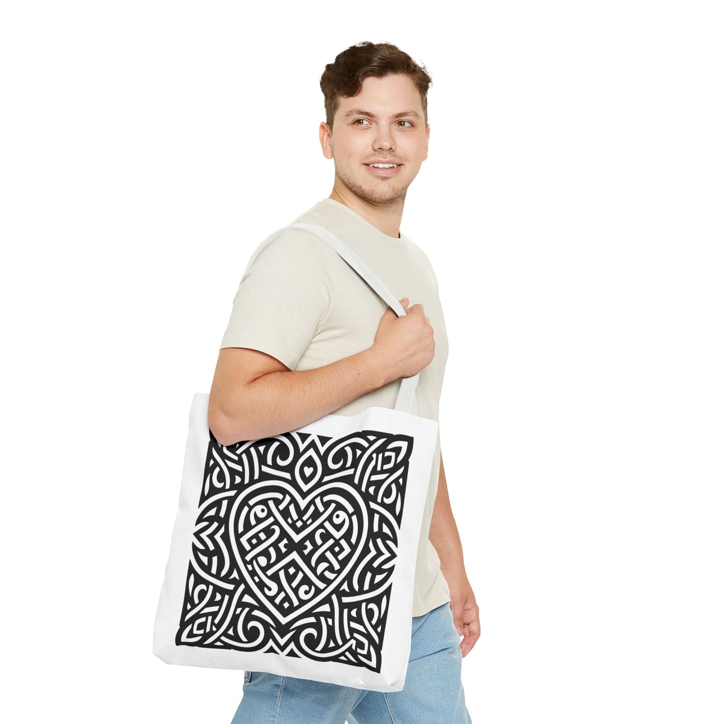 Framed Celtic Heart Tote Bag - InkLovePrint