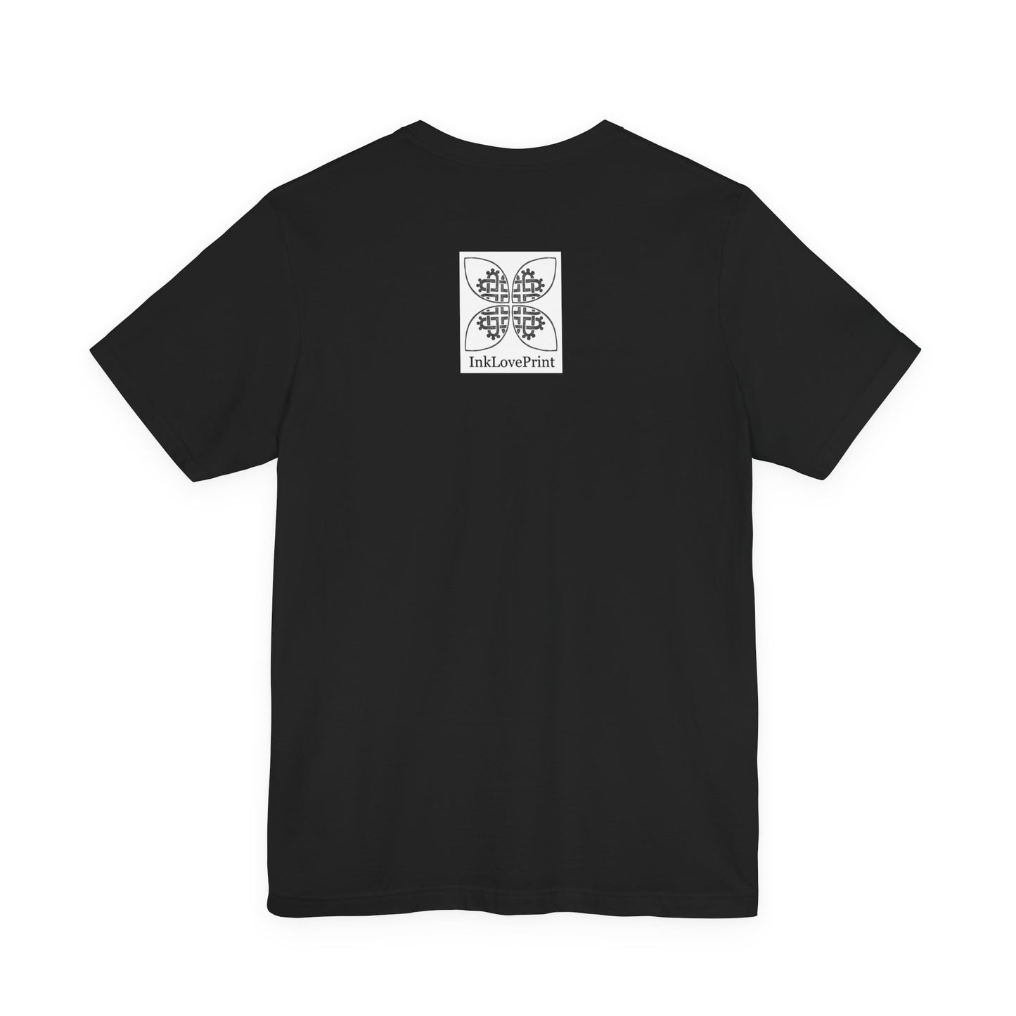 Celtic Heart Motif Black Design T-Shirt - InkLovePrint