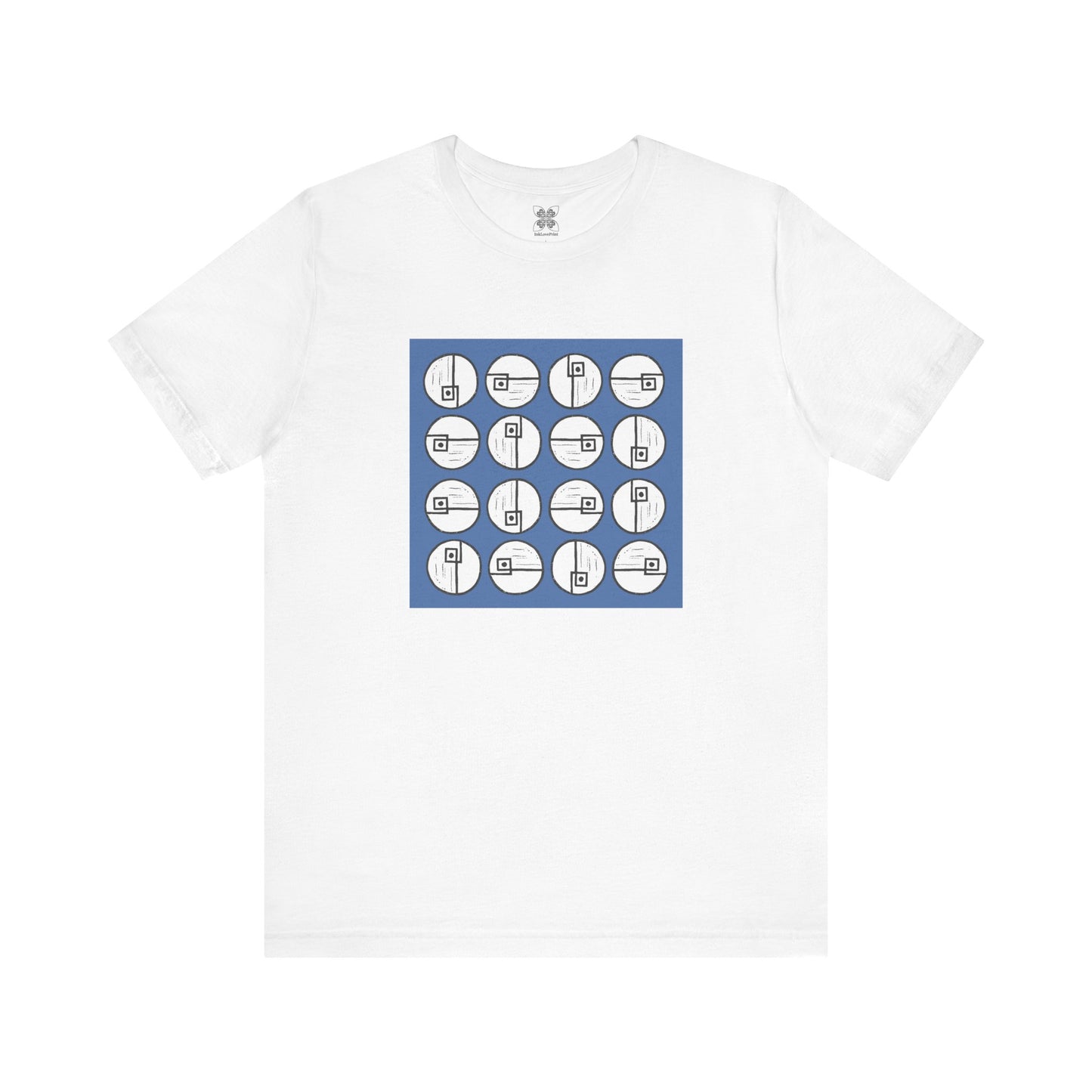 Rotating Rectangle on Blue - InkLovePrint
