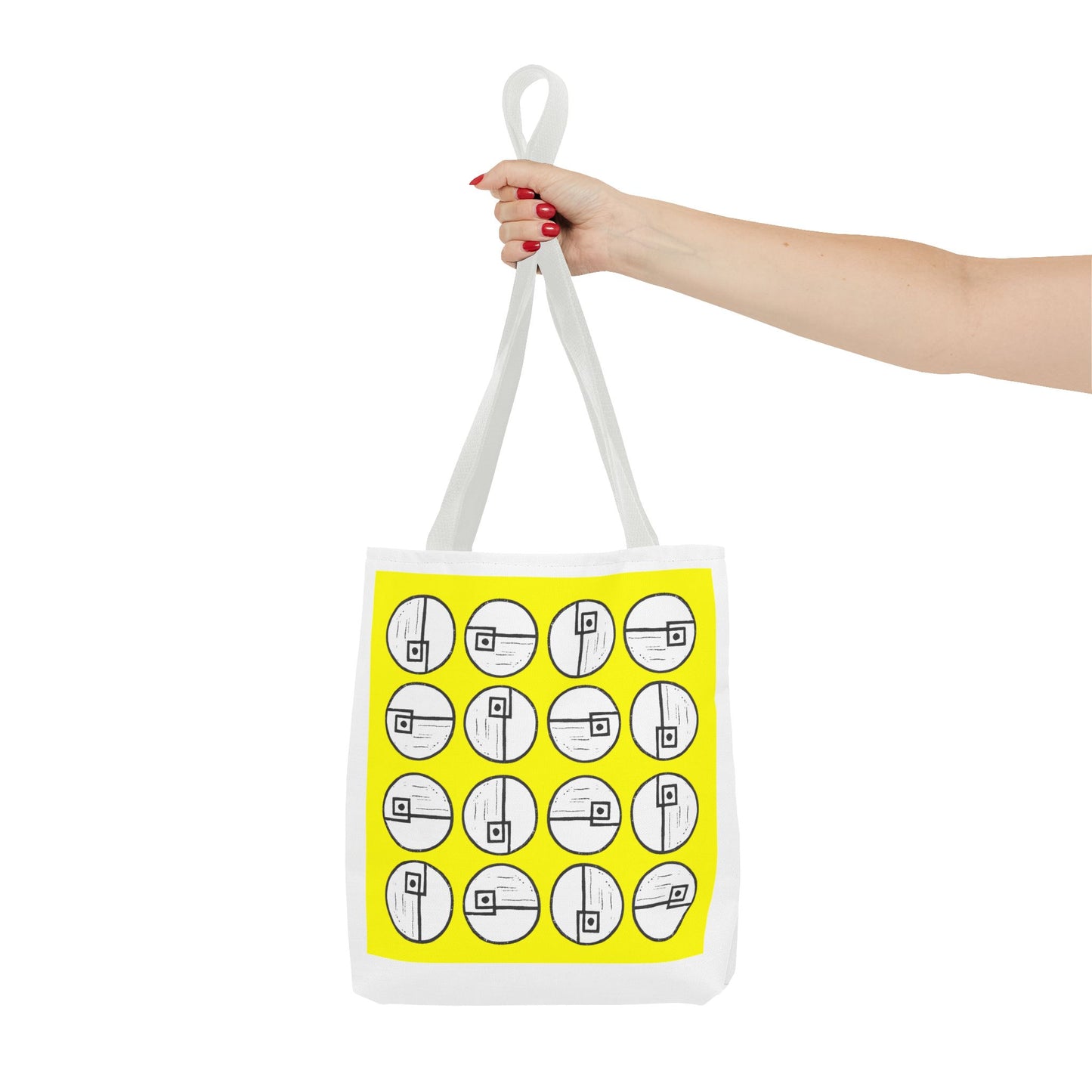 Rotating Rectangle Yellow Tote Bag - InkLovePrint