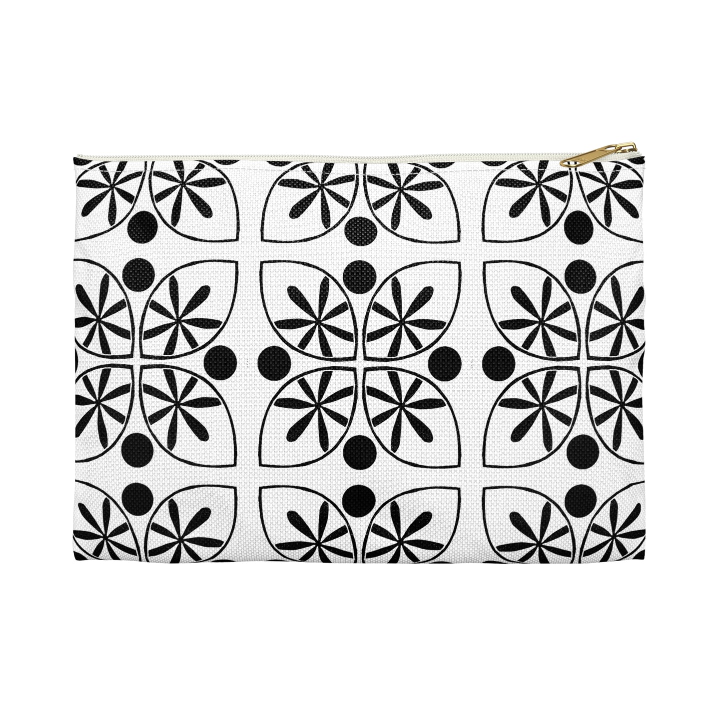 Black Flower Accessory Bag - InkLovePrint