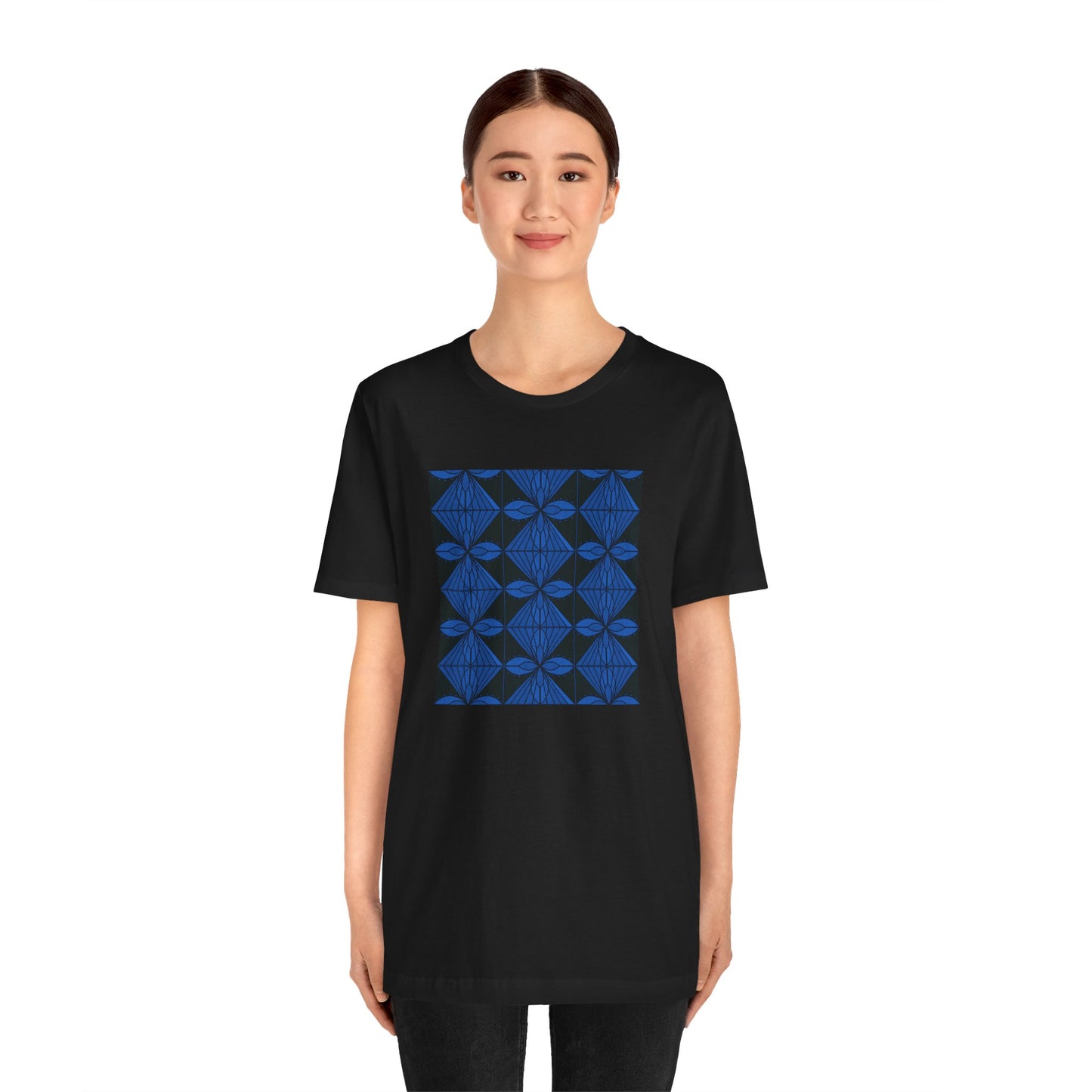 Geometric Blue Unisex T-Shirt - InkLovePrint