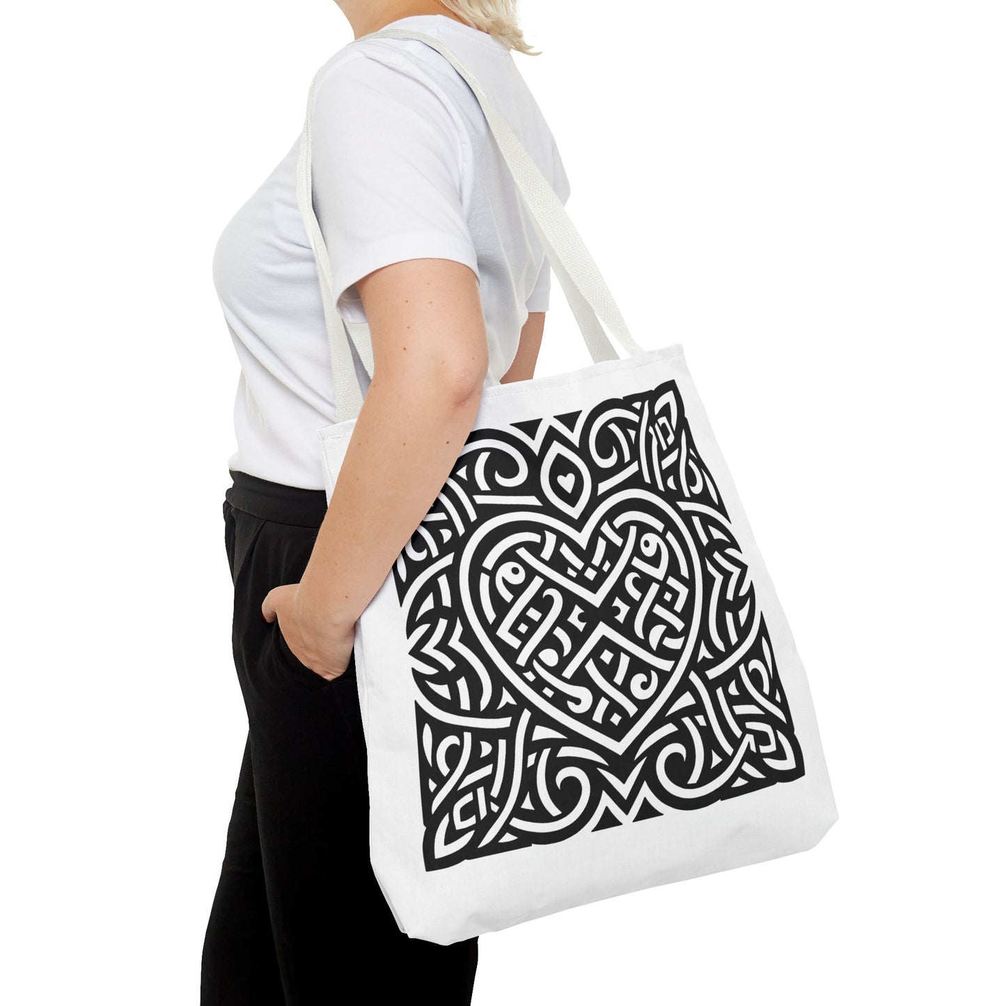 Framed Celtic Heart Tote Bag - InkLovePrint