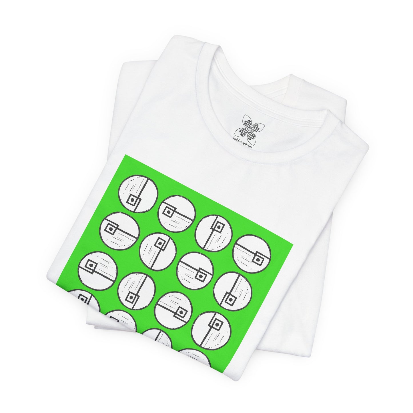 Rotating Rectangle on Green - InkLovePrint