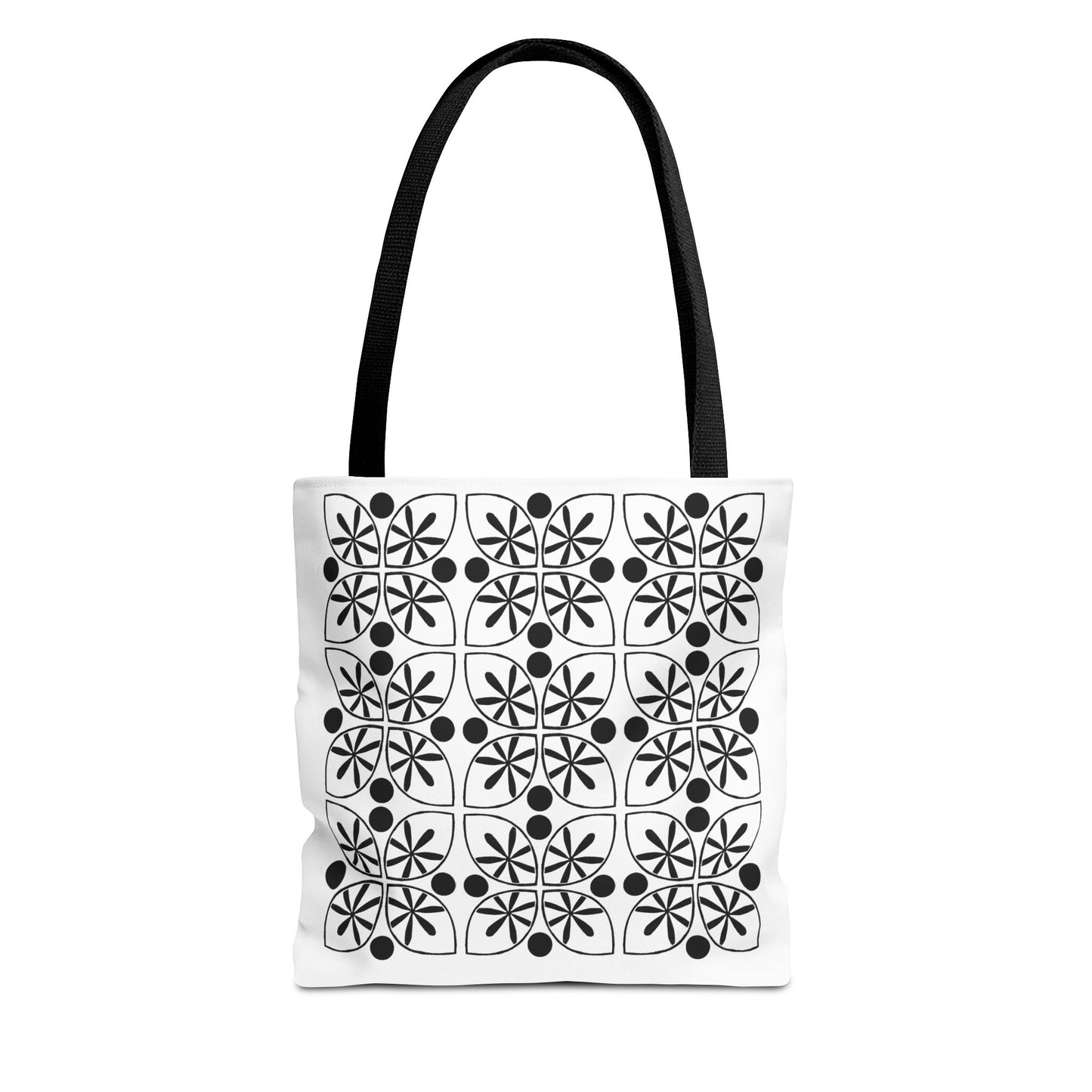 Black Flower Tote Bag - InkLovePrint