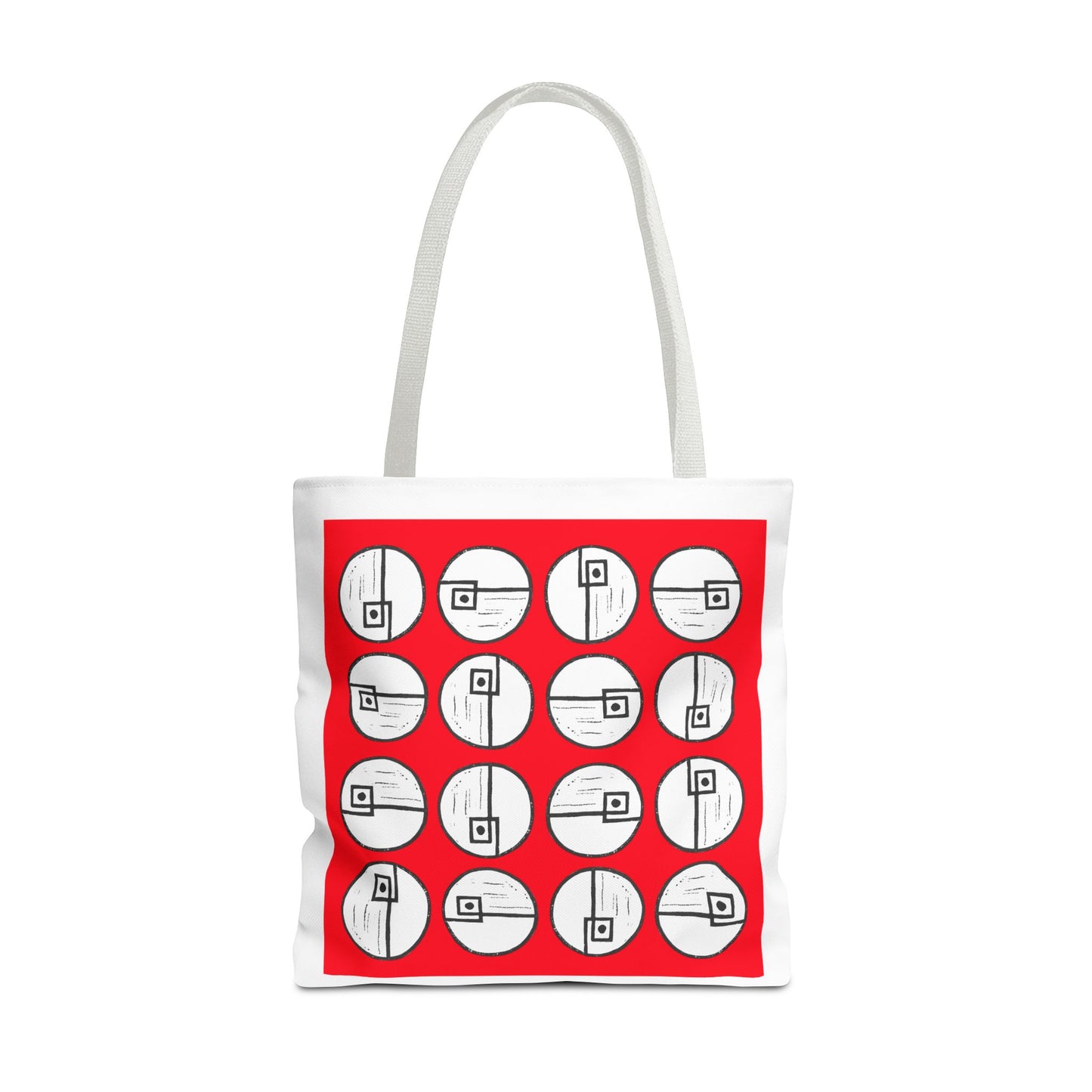 Rotating Rectangle Red Tote Bag - InkLovePrint