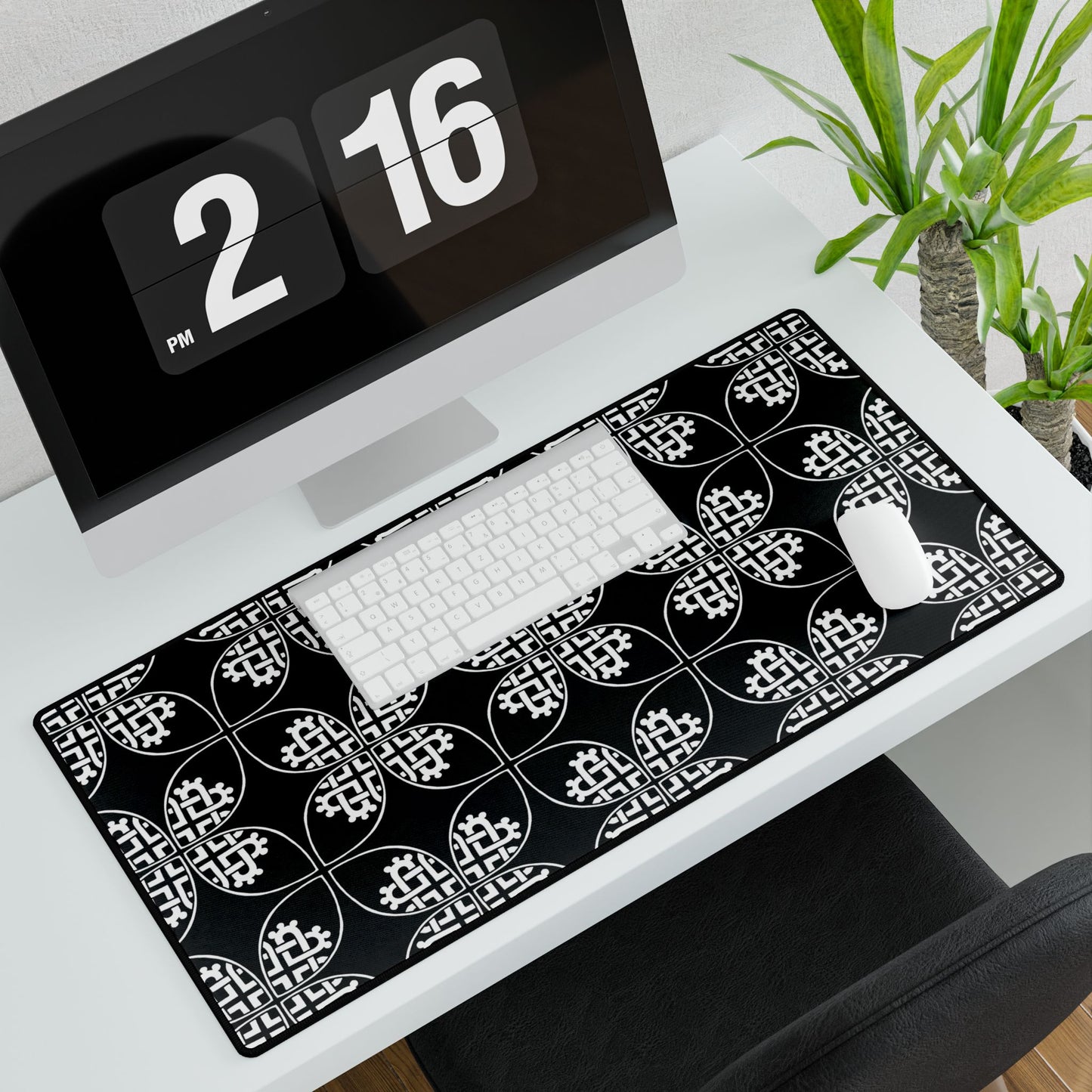 Celtic Heart Desk Mat Black - InkLovePrint