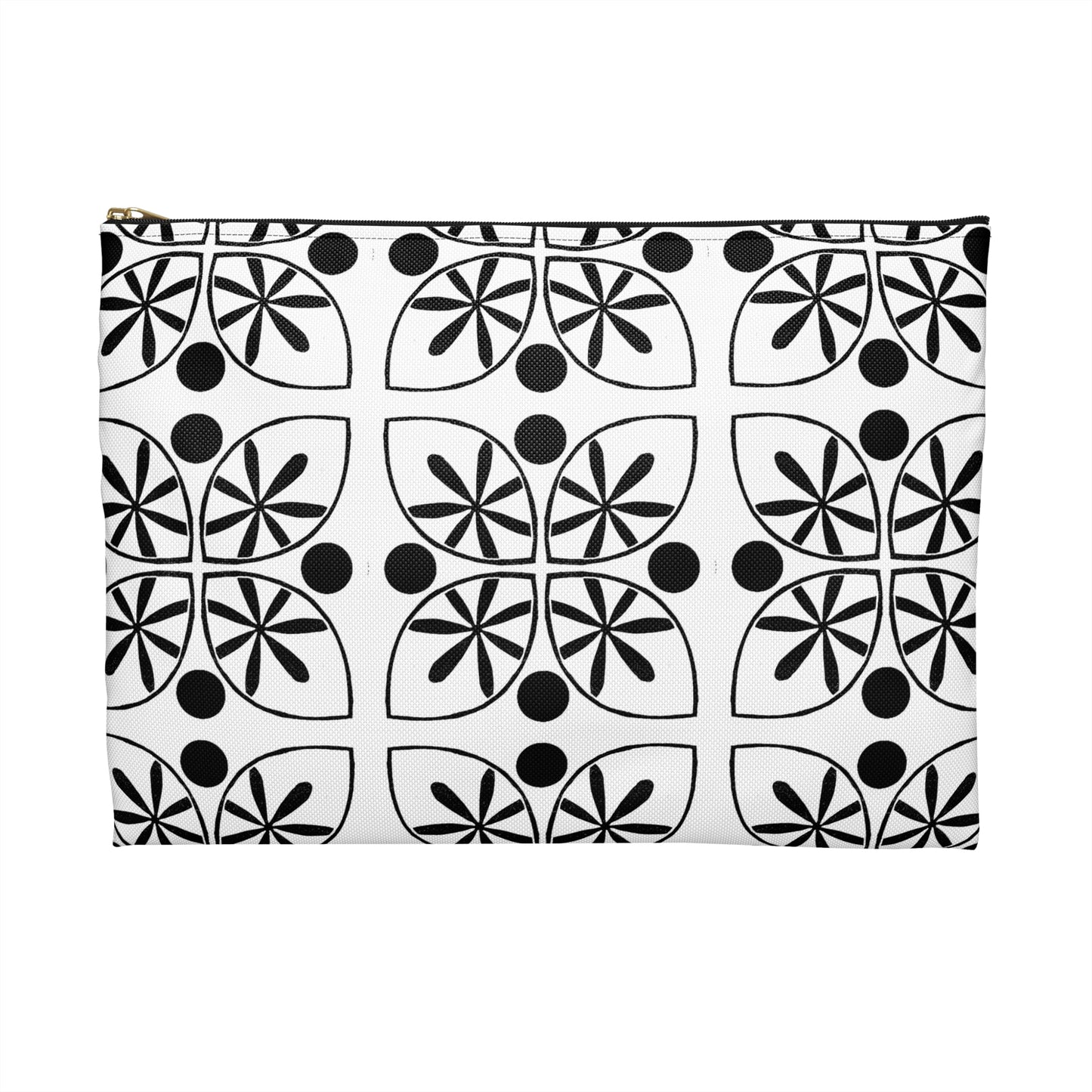 Black Flower Accessory Bag - InkLovePrint