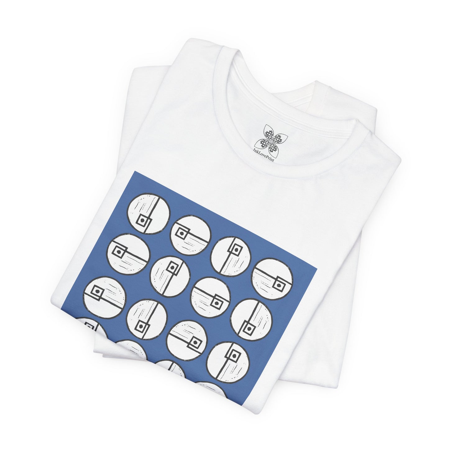 Rotating Rectangle on Blue - InkLovePrint