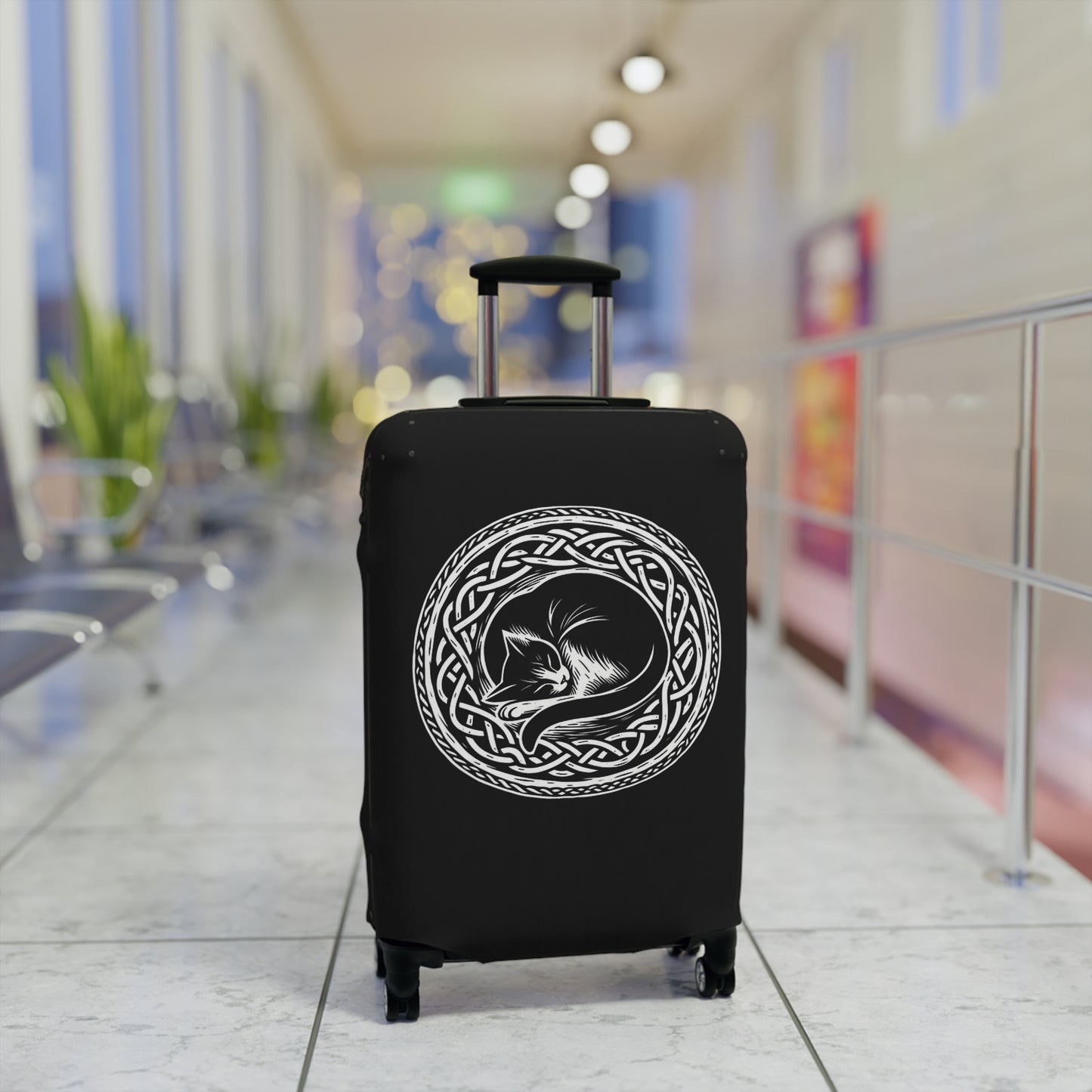 Celtic Cat Luggage Cover - InkLovePrint