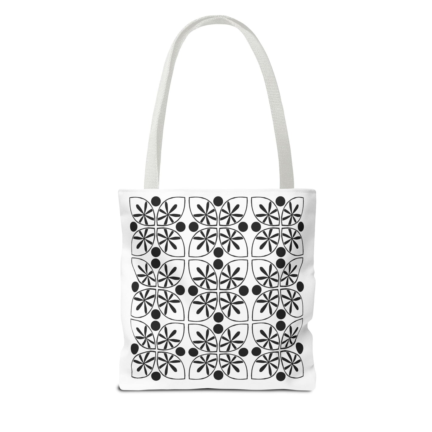 Black Flower Tote Bag - InkLovePrint