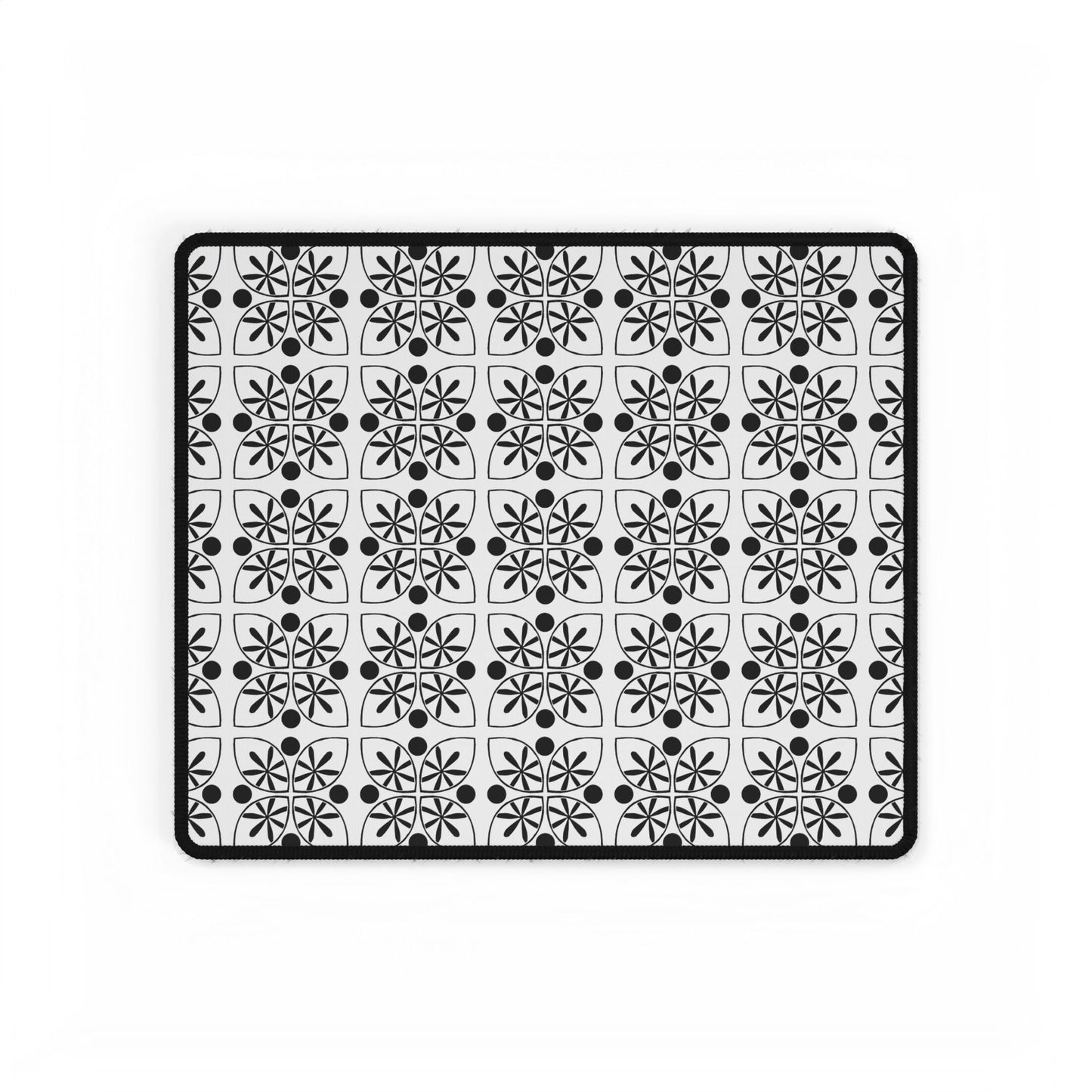 Black Flower Desk Mat - InkLovePrint