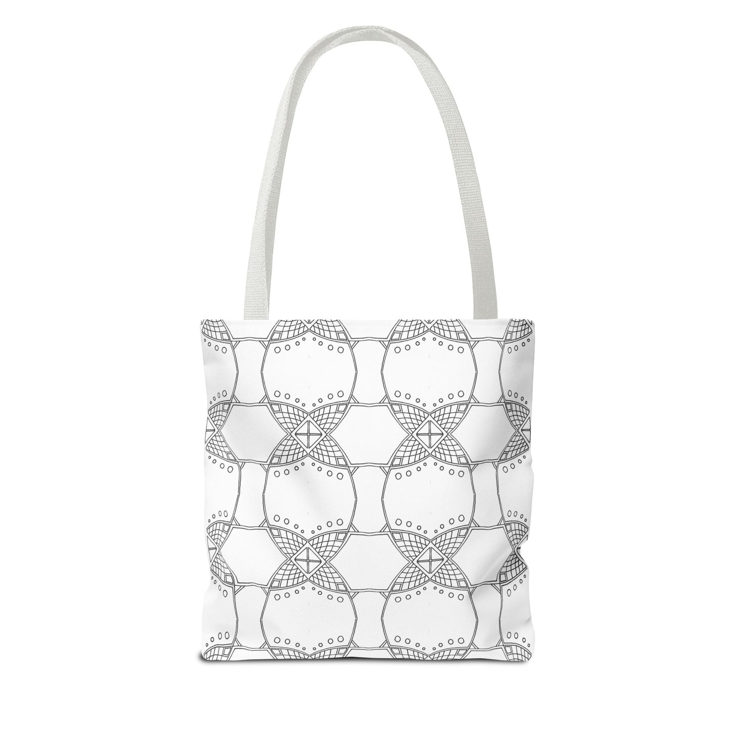 Grid Line Pattern Tote Bag - InkLovePrint