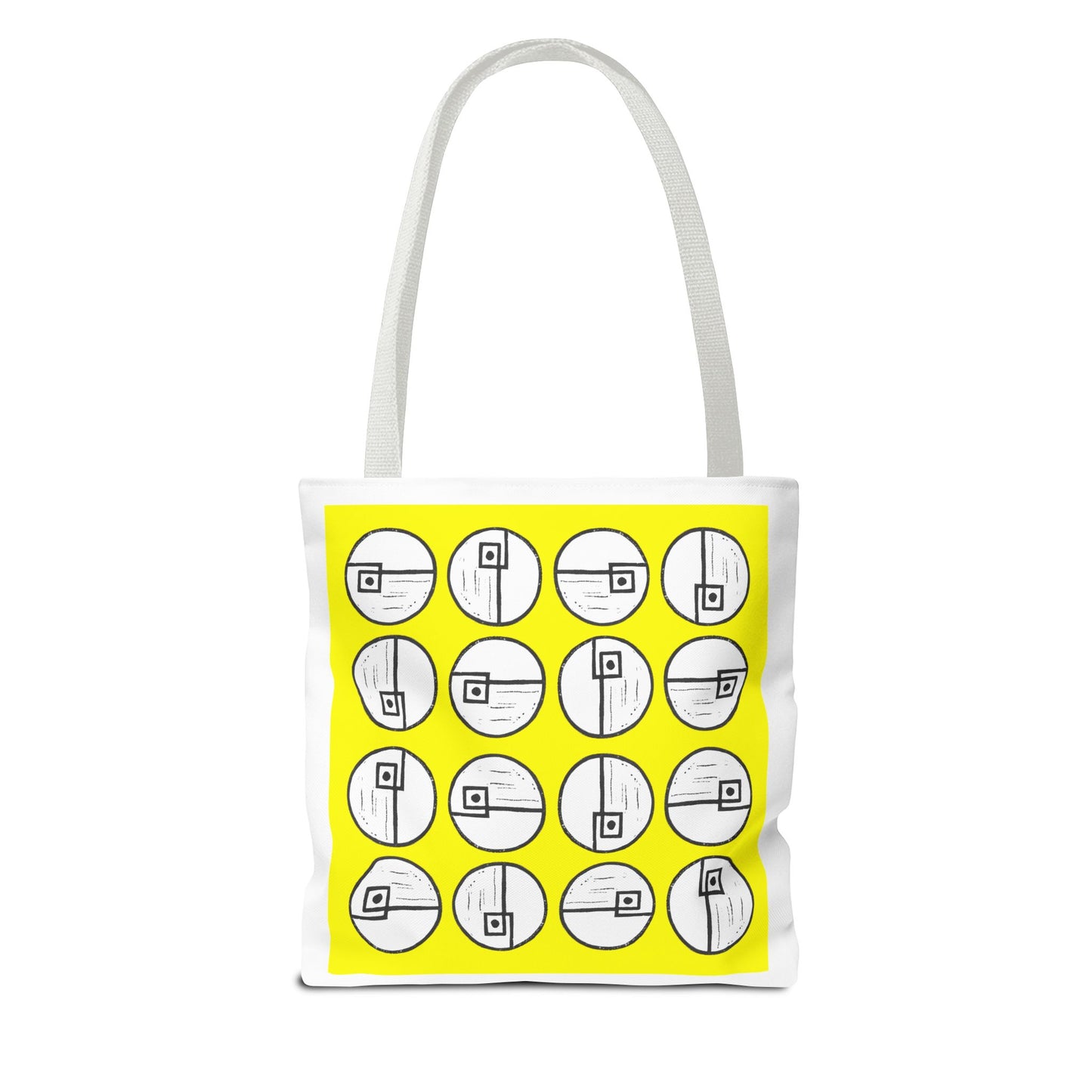 Rotating Rectangle Yellow Tote Bag - InkLovePrint