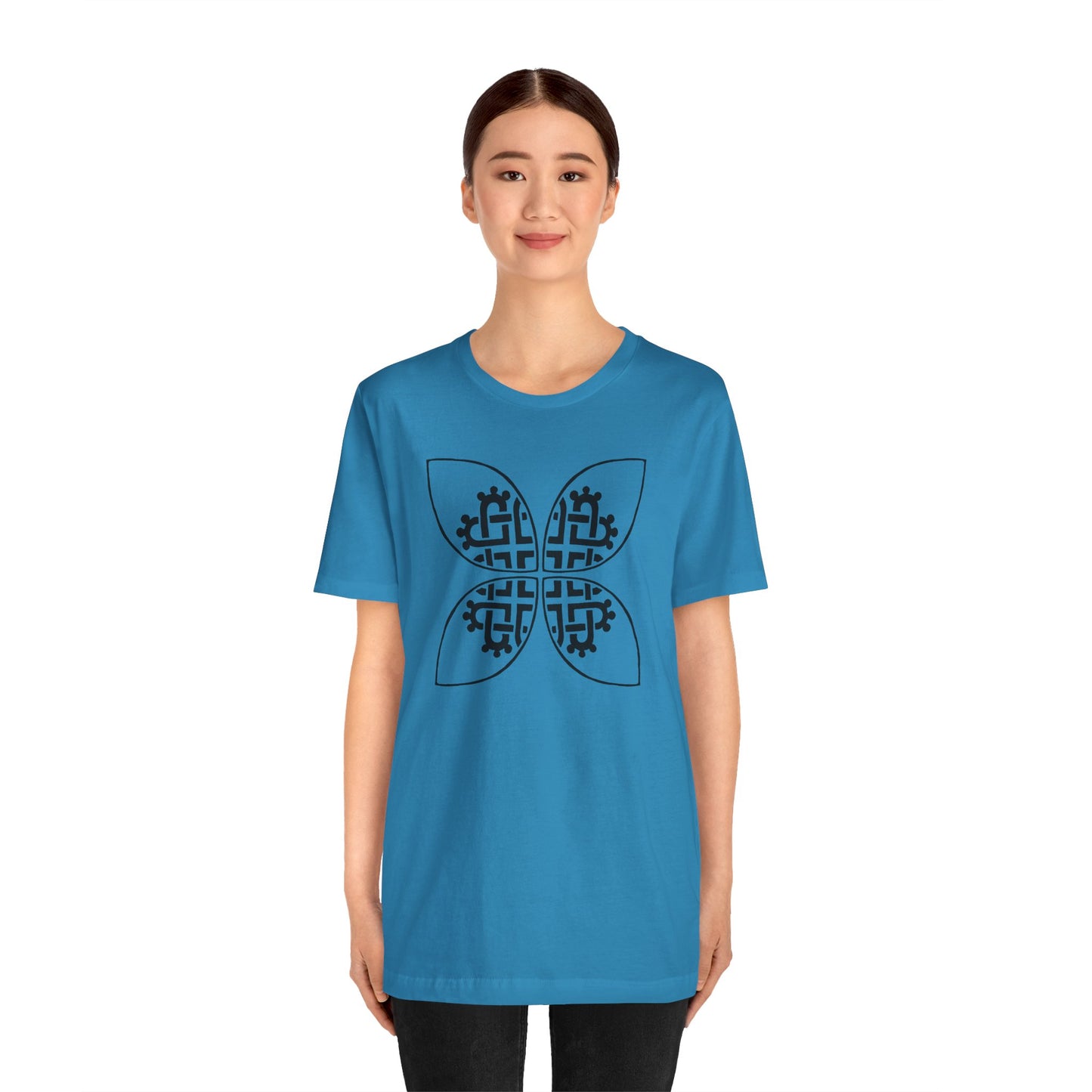 Celtic Heart Motif Black Design T-Shirt - InkLovePrint