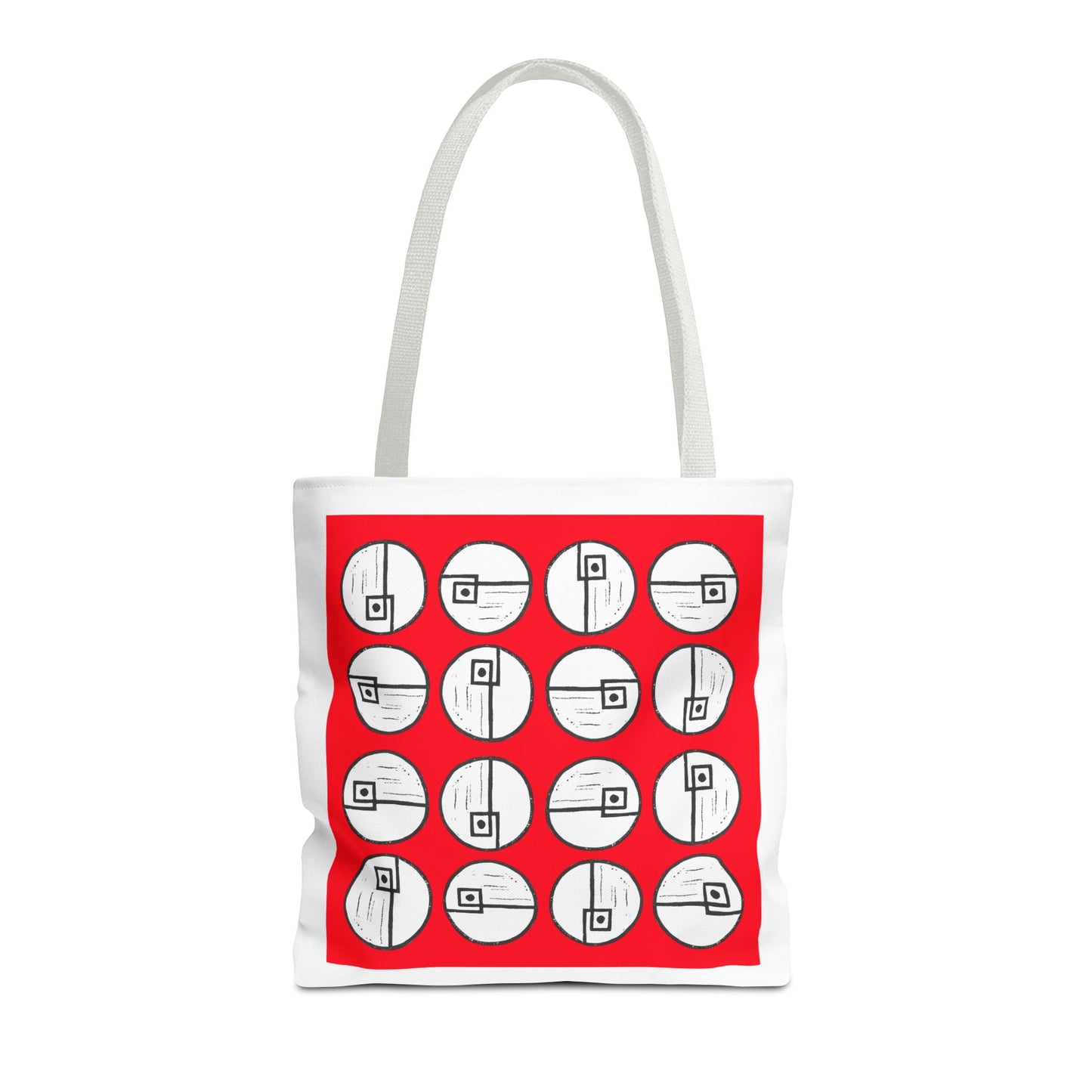 Rotating Rectangle Red Tote Bag - InkLovePrint