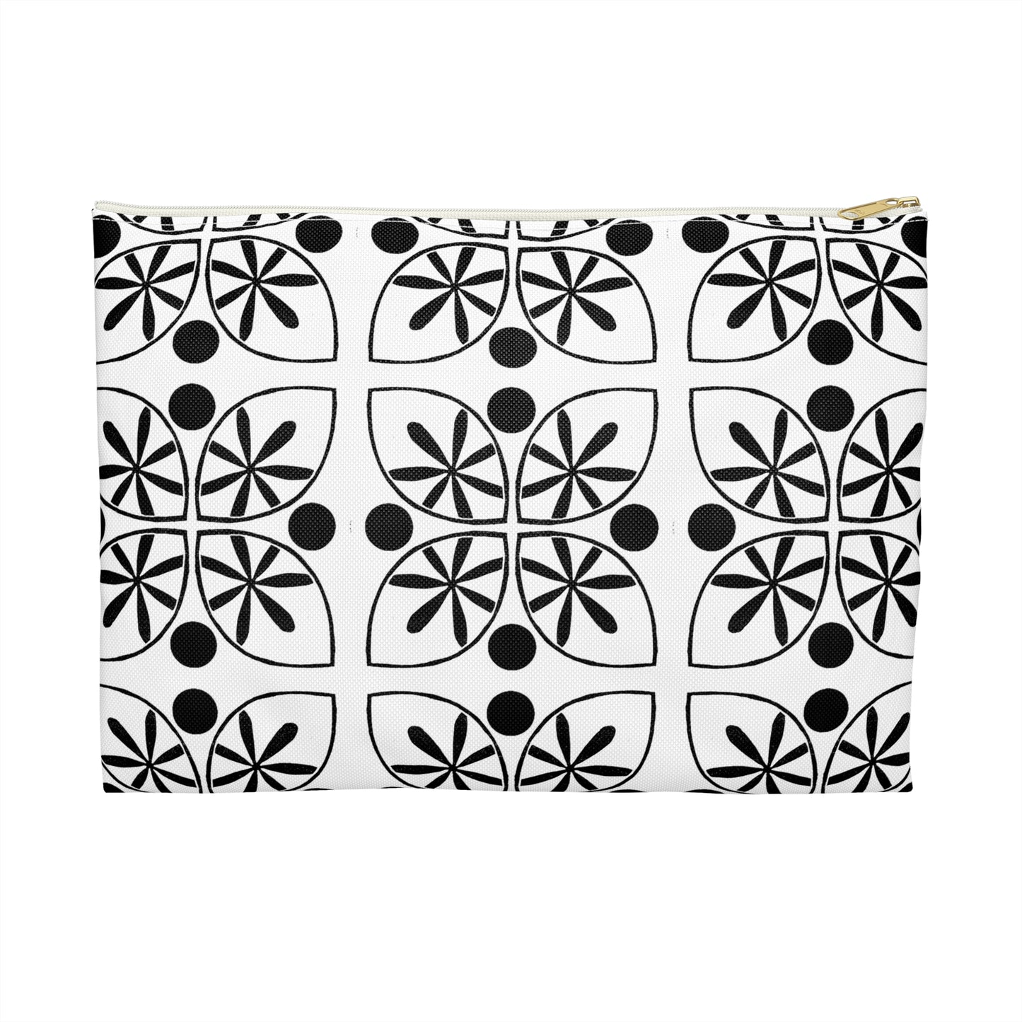 Black Flower Accessory Bag - InkLovePrint