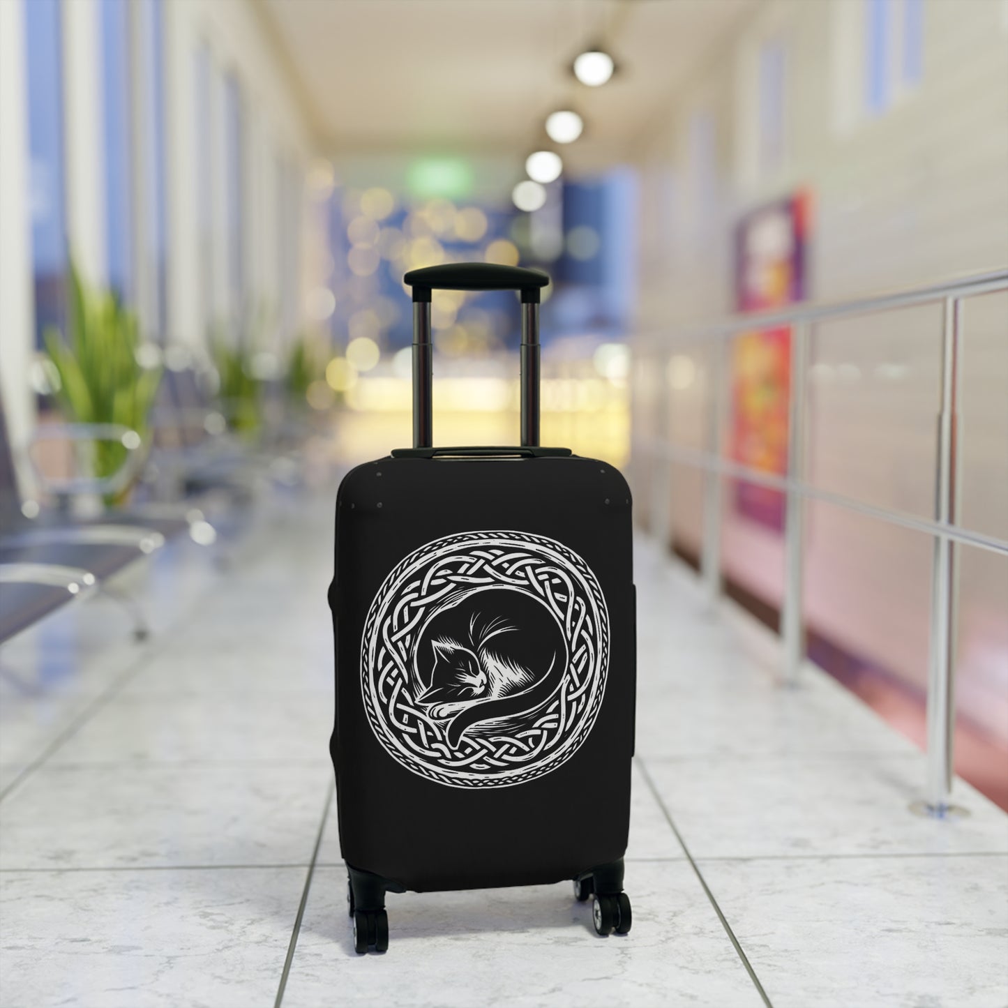 Celtic Cat Luggage Cover - InkLovePrint