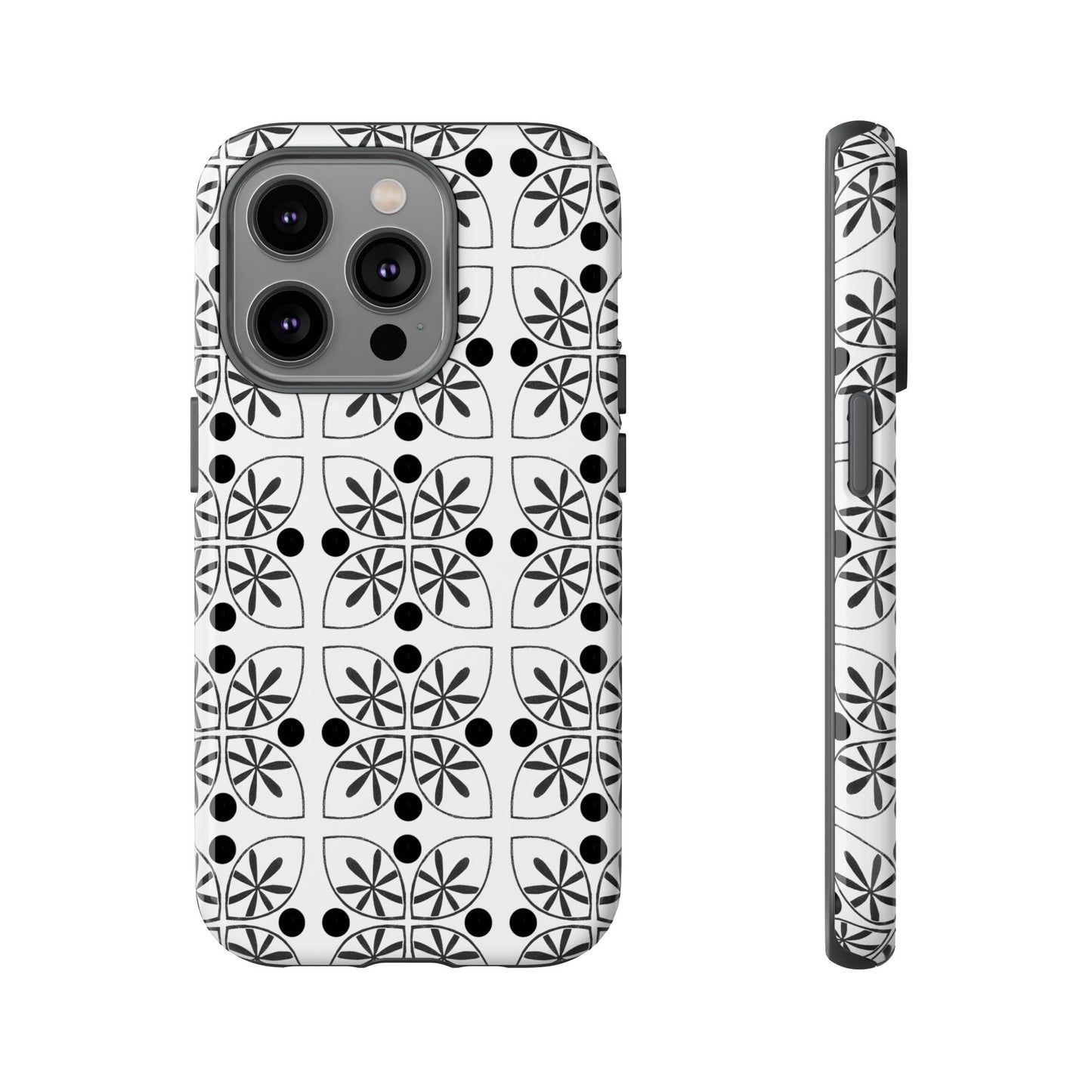 Black Flower Phone case - InkLovePrint