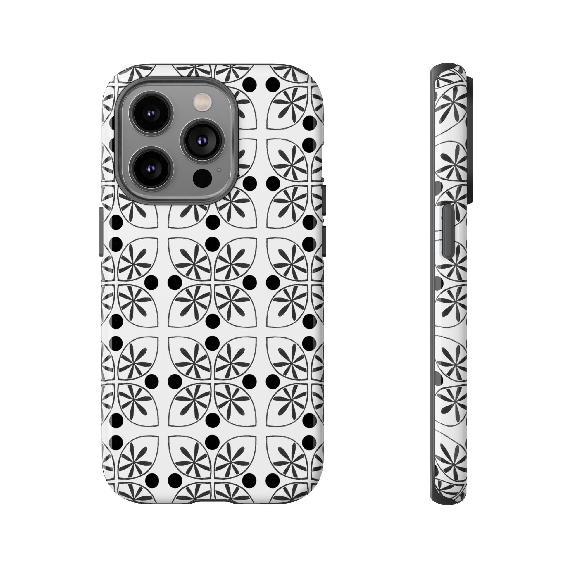 Black Flower Phone case - InkLovePrint