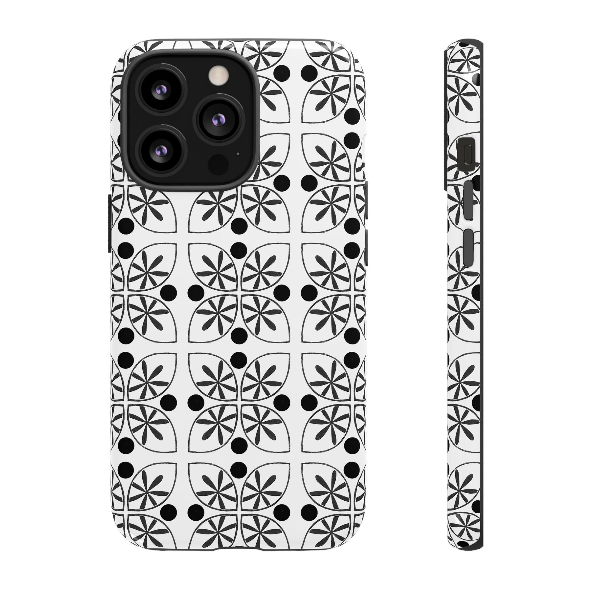 Black Flower Phone case - InkLovePrint